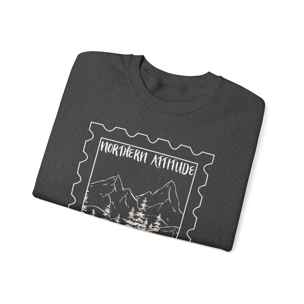 New England Northern Attitude Stamp Merch Crewneck Original Hand Drawn Sweatshirt