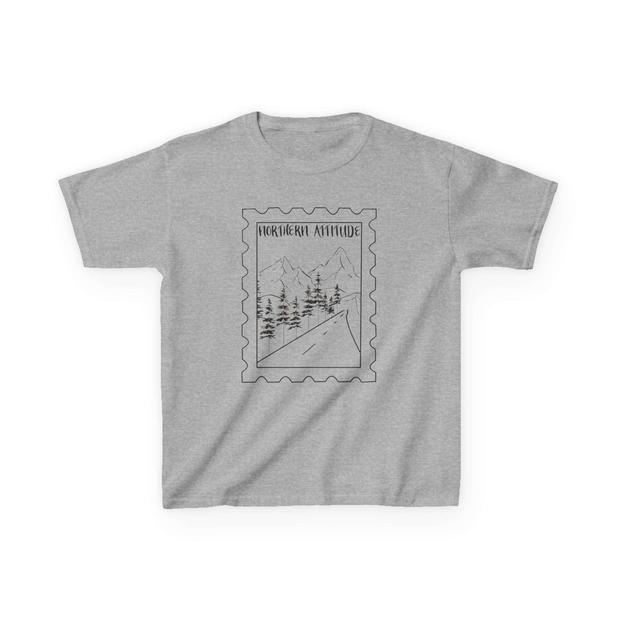 New England Northern Attitude Stamp Youth Tshirt Original Hand Drawn Tee
