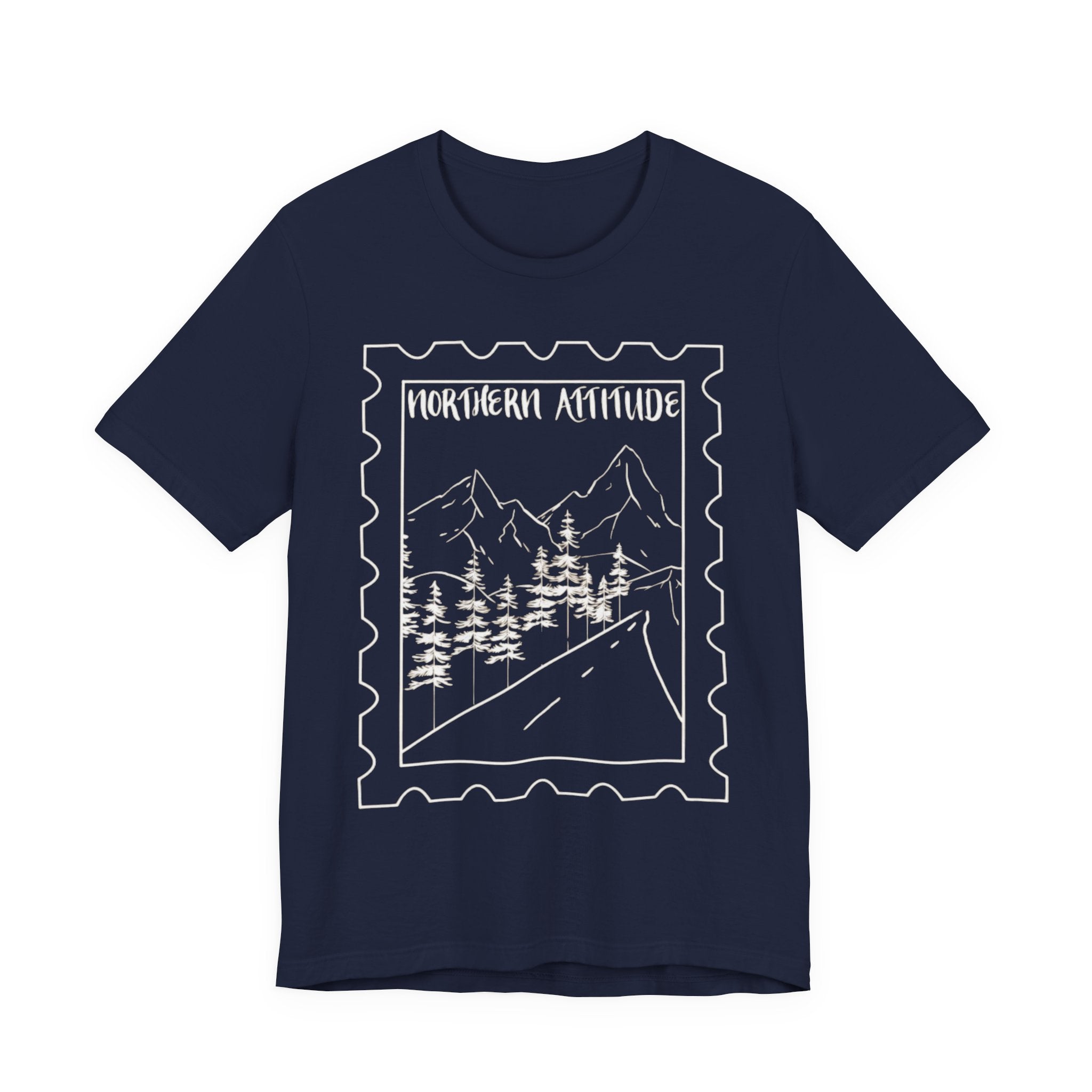 New England Northern Attitude Stamp Merch Unisex Tshirt Original Hand Drawn Tee
