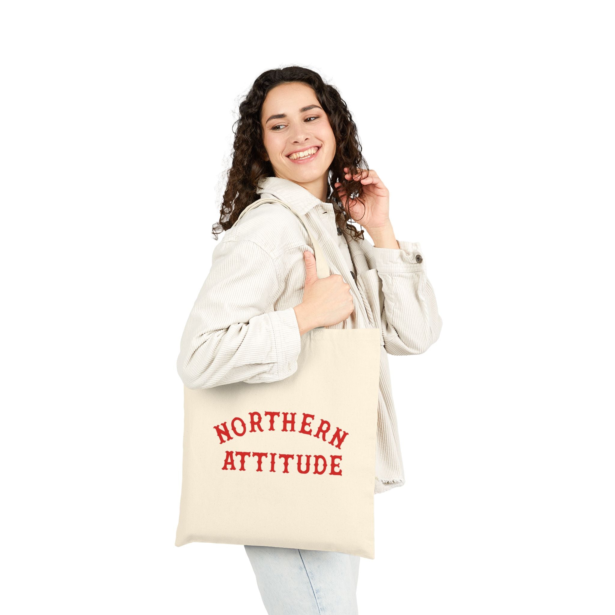 A New Englander's Northern Attitude Tote Original Hand Drawn Bag