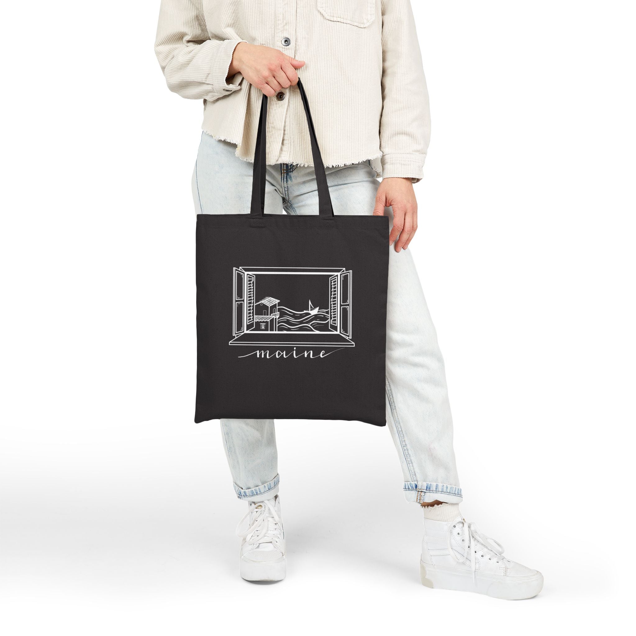 Window of Maine New England Tote Original Hand Drawn Bag