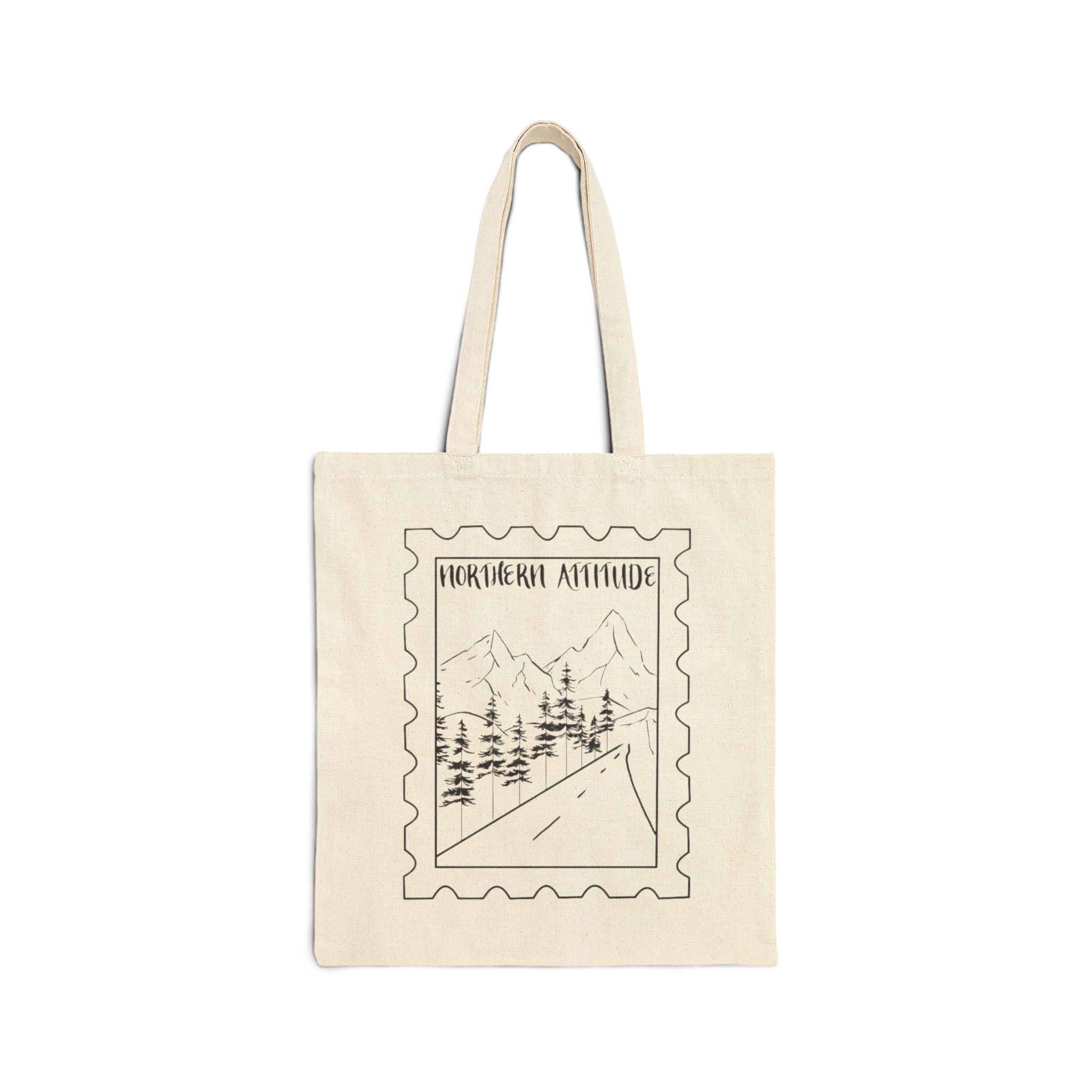 New England Northern Attitude Stamp Merch Bag Original Hand Drawn Tote