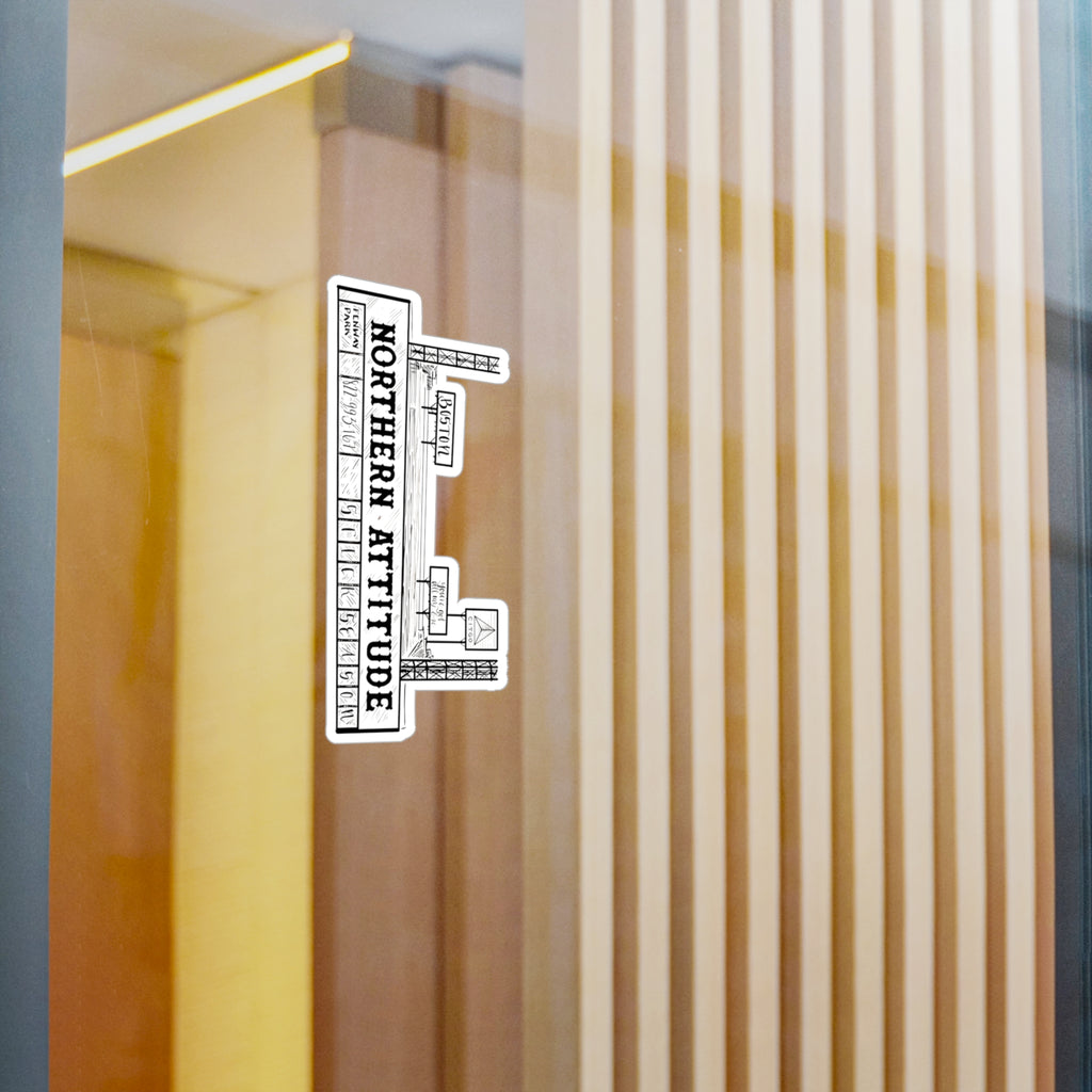 A Northerner's Attitude, The Green Monster, New England Pride Sticker Original Hand Drawn Decal