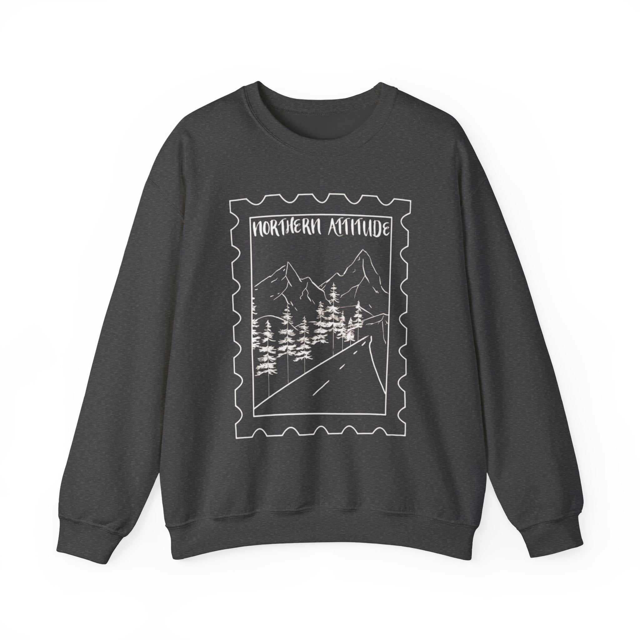 New England Northern Attitude Stamp Merch Crewneck Original Hand Drawn Sweatshirt
