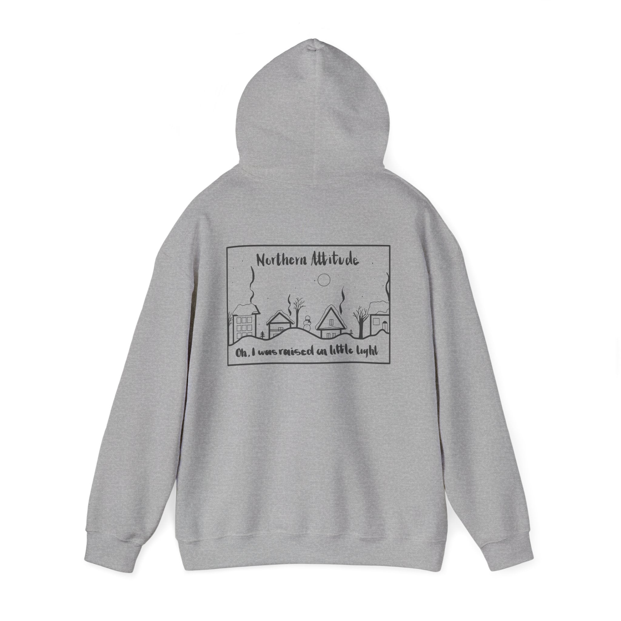 Northern Attitude New England Funny Humor Hoodie Original Hand Drawn Sweatshirt