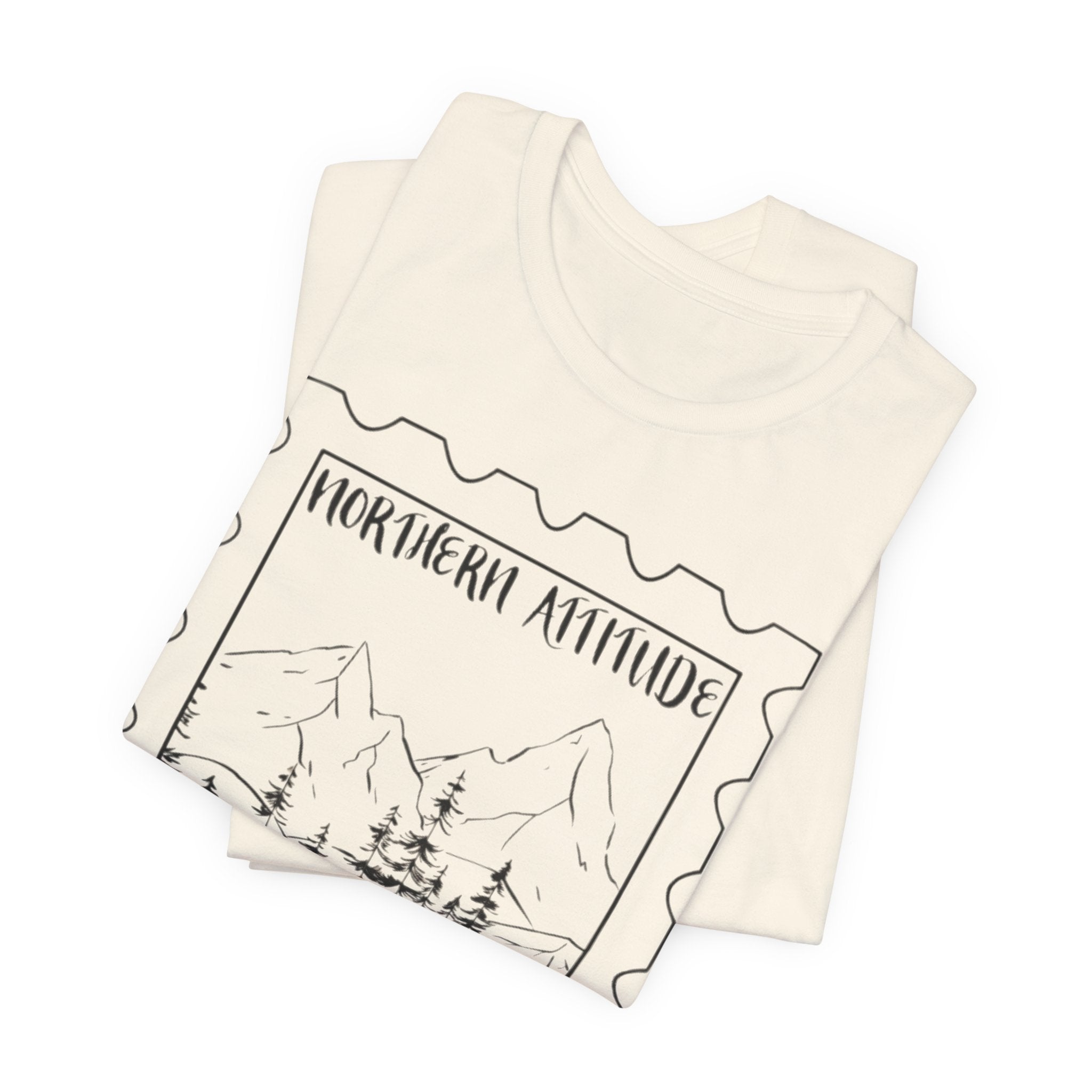 New England Northern Attitude Stamp Merch Unisex Tshirt Original Hand Drawn Tee