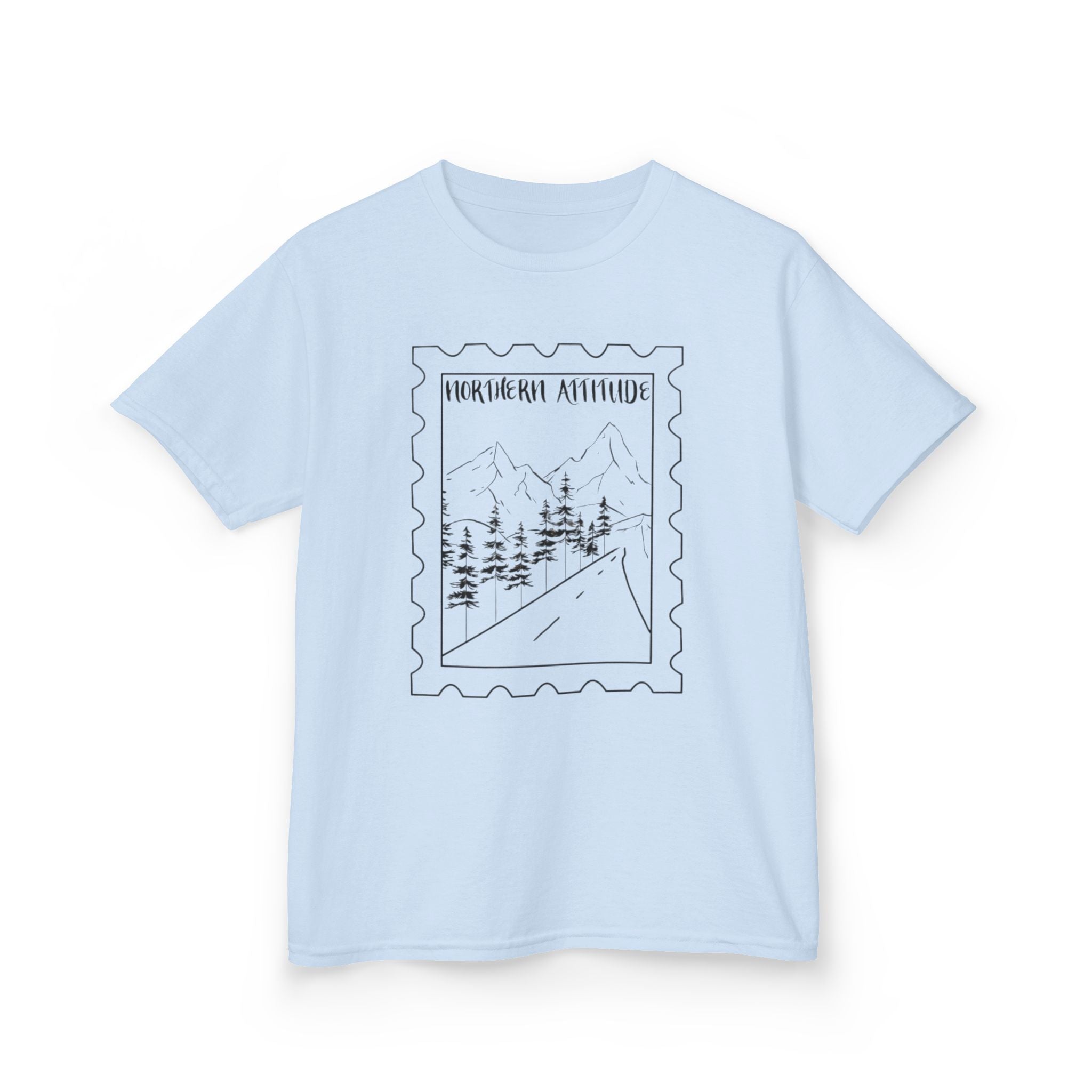 New England Northern Attitude Stamp Youth Tshirt Original Hand Drawn Tee