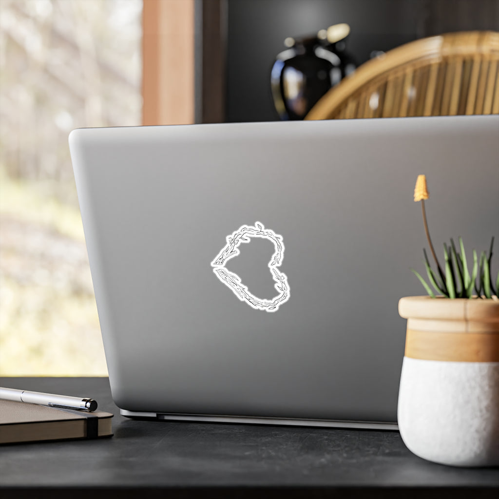 Heart of Sticks Sticker Original Hand Drawn Decal