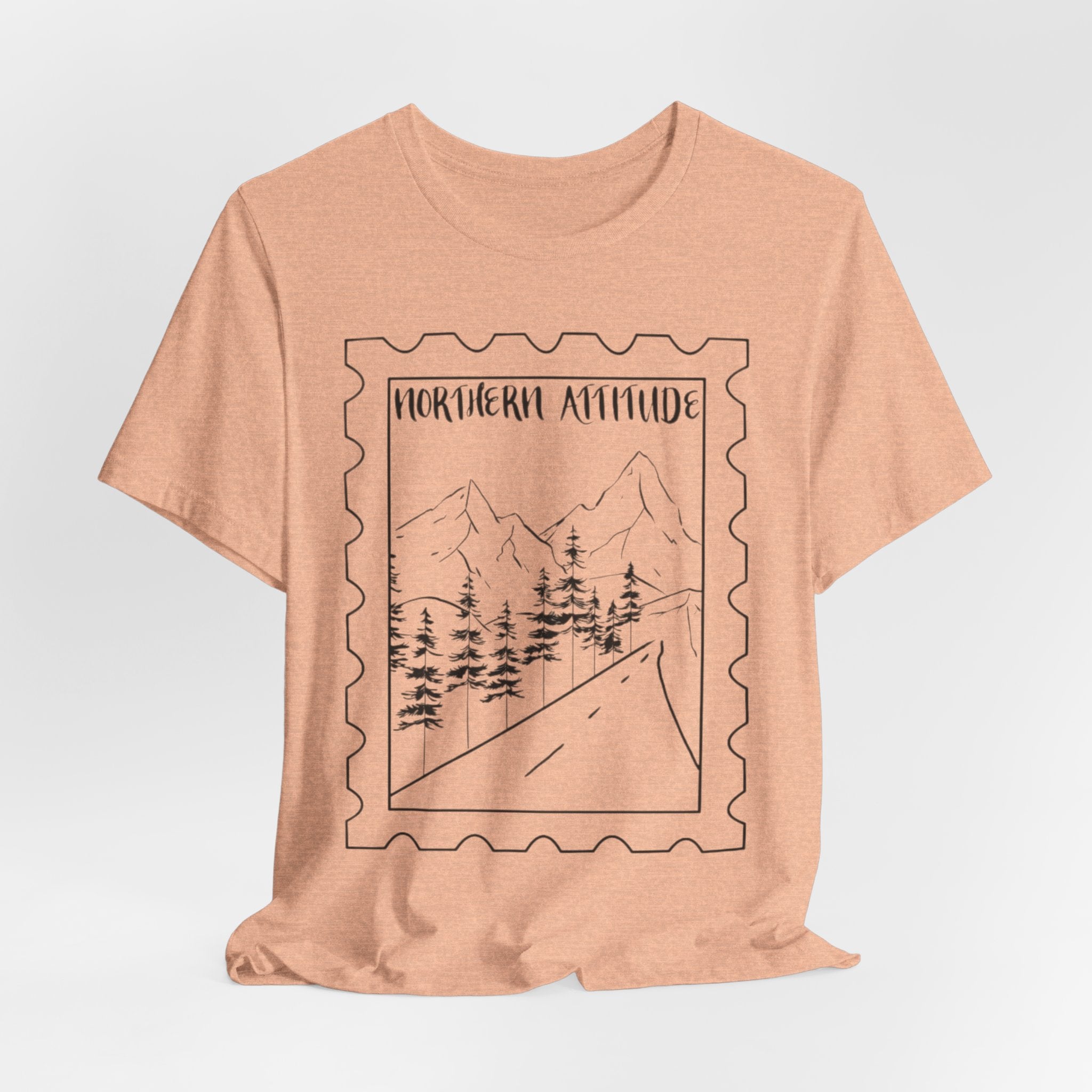 New England Northern Attitude Stamp Merch Unisex Tshirt Original Hand Drawn Tee