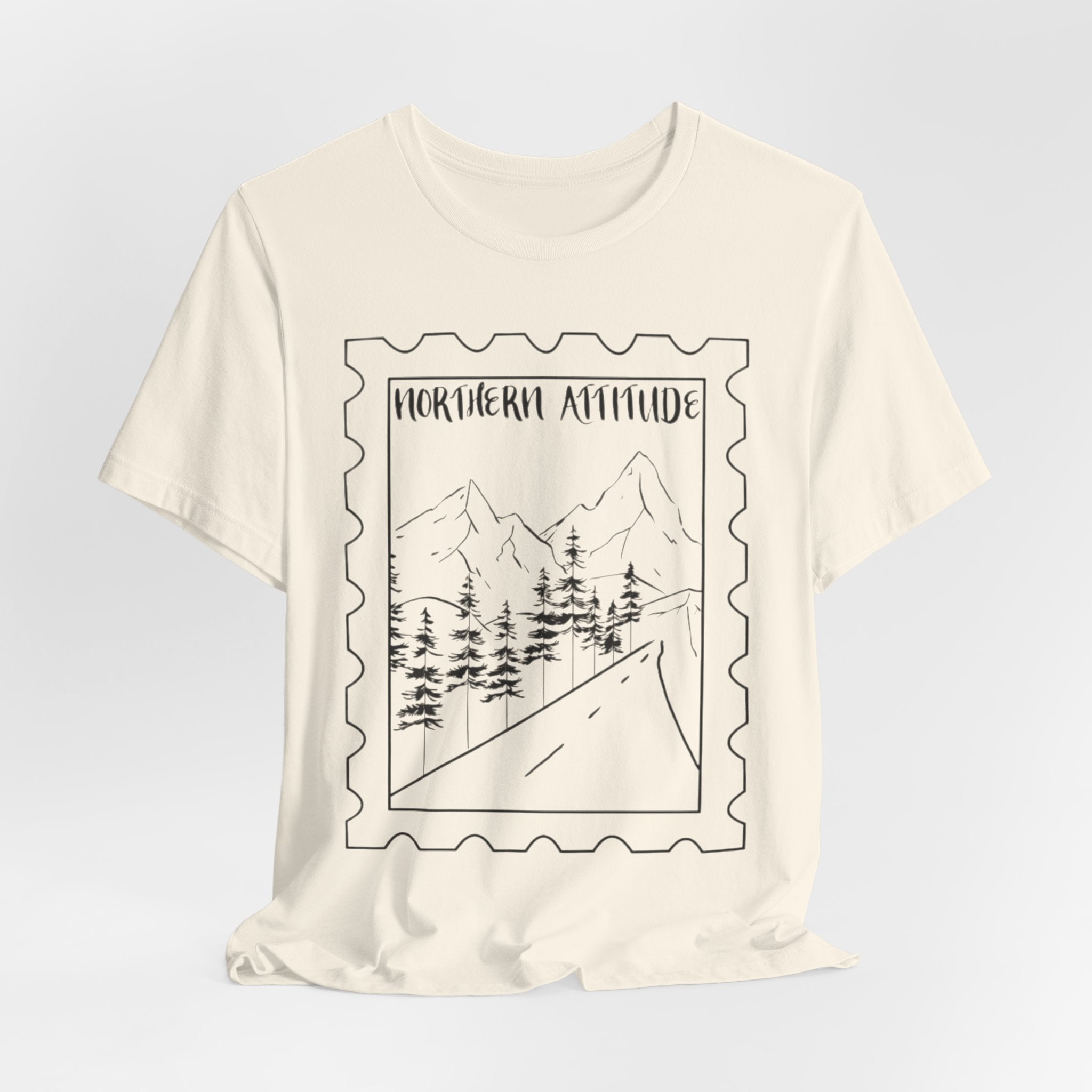 New England Northern Attitude Stamp Merch Unisex Tshirt Original Hand Drawn Tee