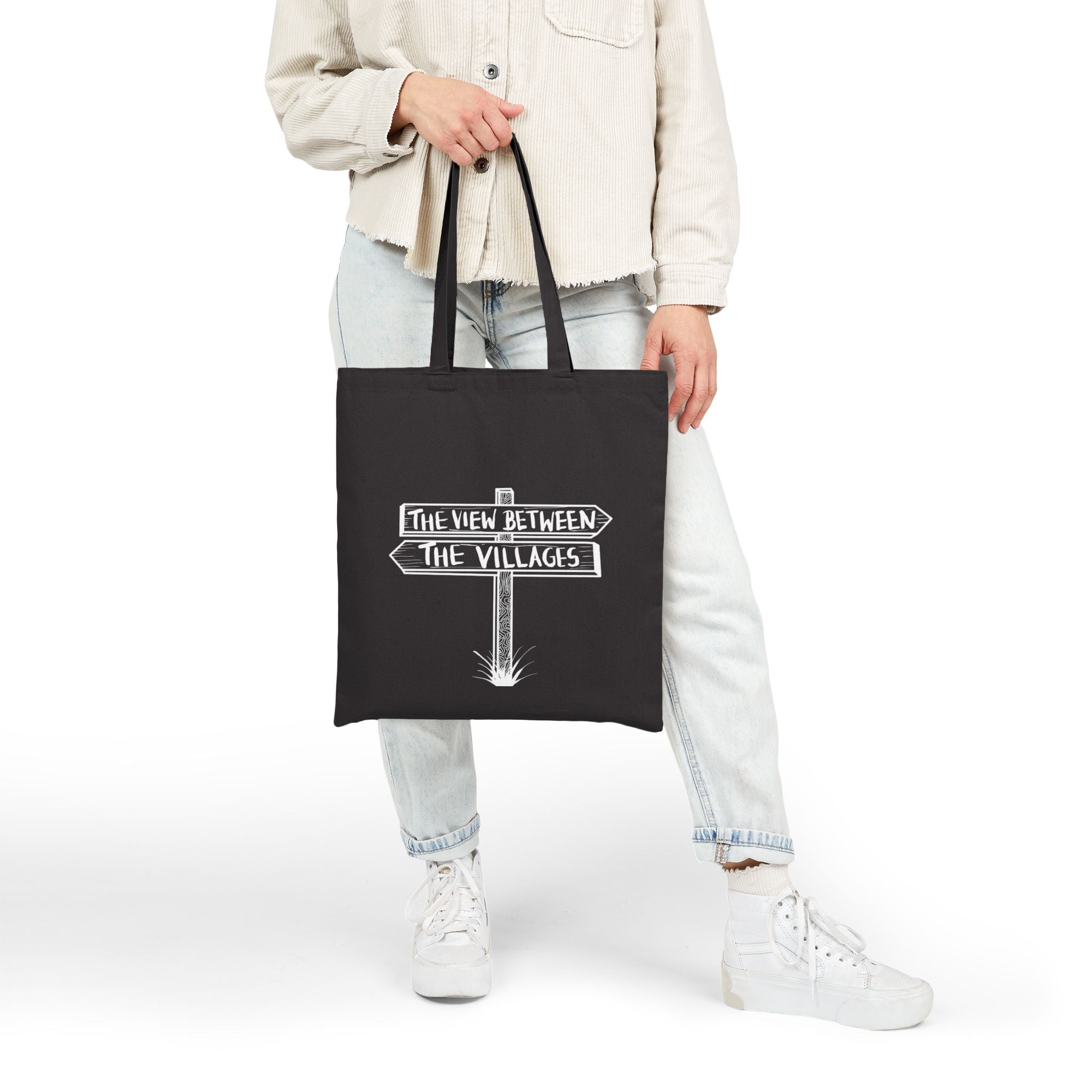 The View Bet The Villages Road Sign Tote Original Hand Drawn Bag