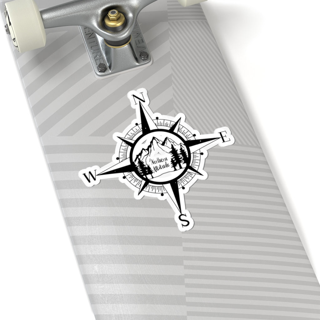 Northern Attitude Compass Rose Music Sticker Original Hand Drawn Decal