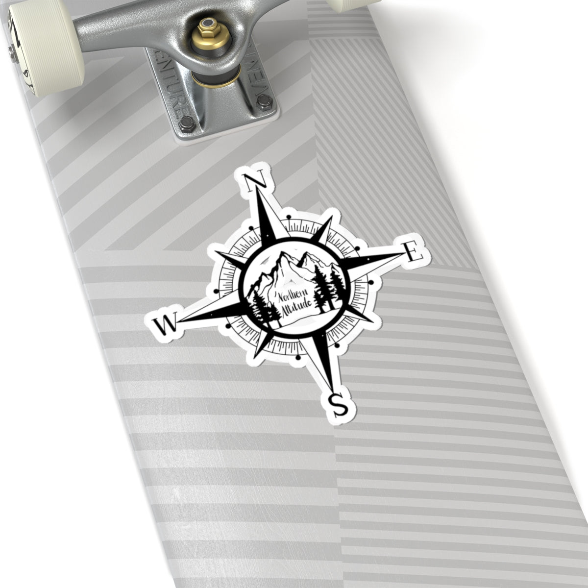 Northern Attitude Compass Rose Music Sticker Original Hand Drawn Decal