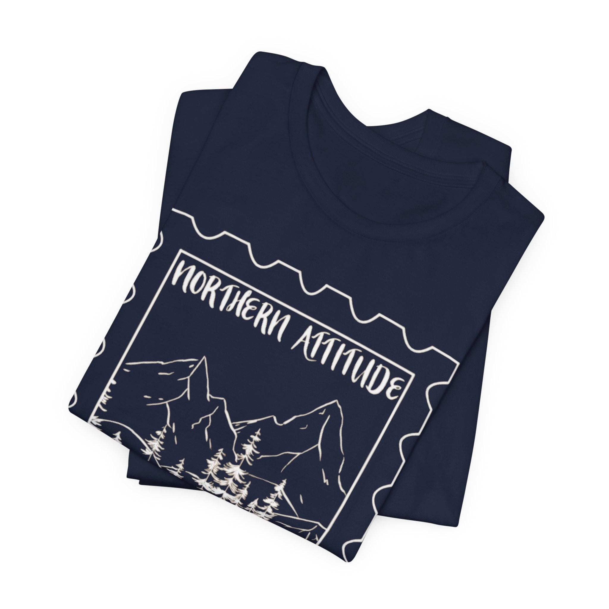 New England Northern Attitude Stamp Merch Unisex Tshirt Original Hand Drawn Tee