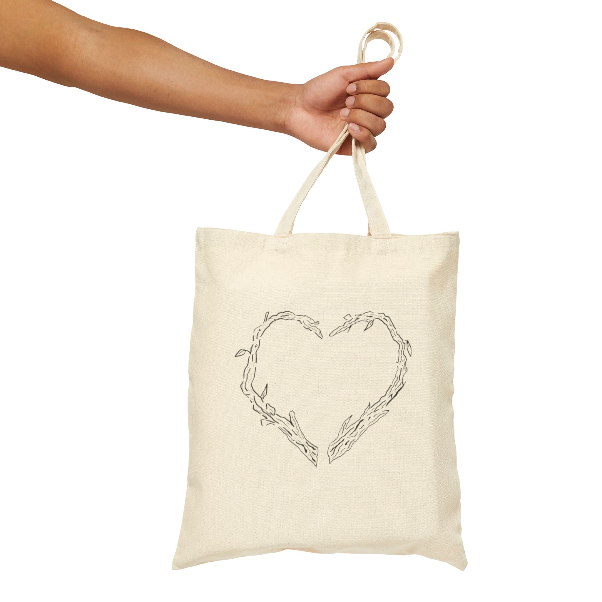Heart of Sticks Tote Original Hand Drawn Bag