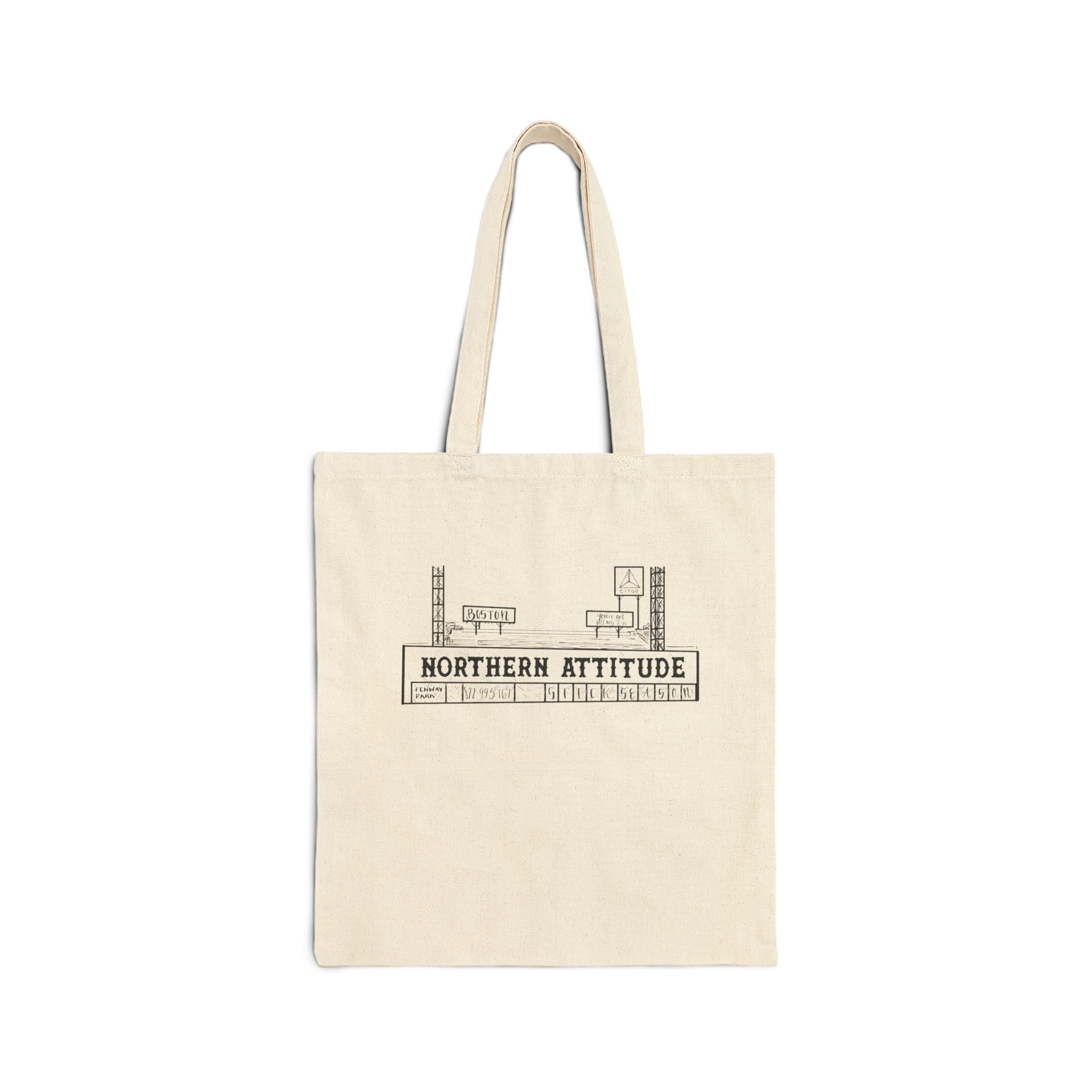 A Northerner's Attitude, The Green Monster, New England Pride Merch Bag Original Hand Drawn Tote