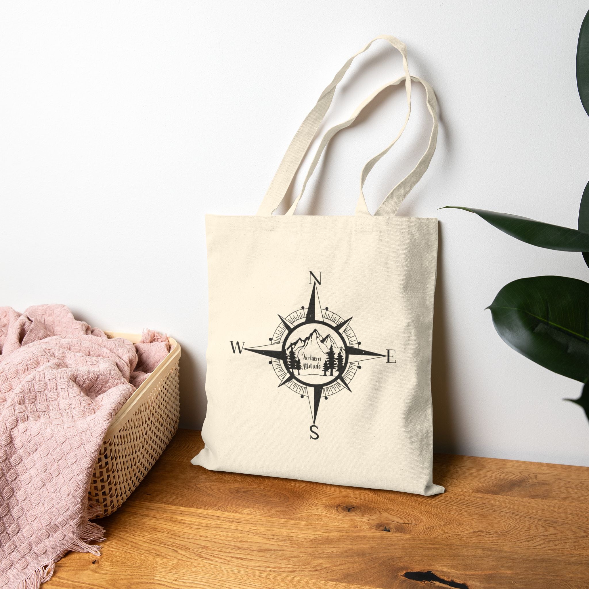 Northern Attitude Compass Rose Music Tote Original Hand Drawn Bag