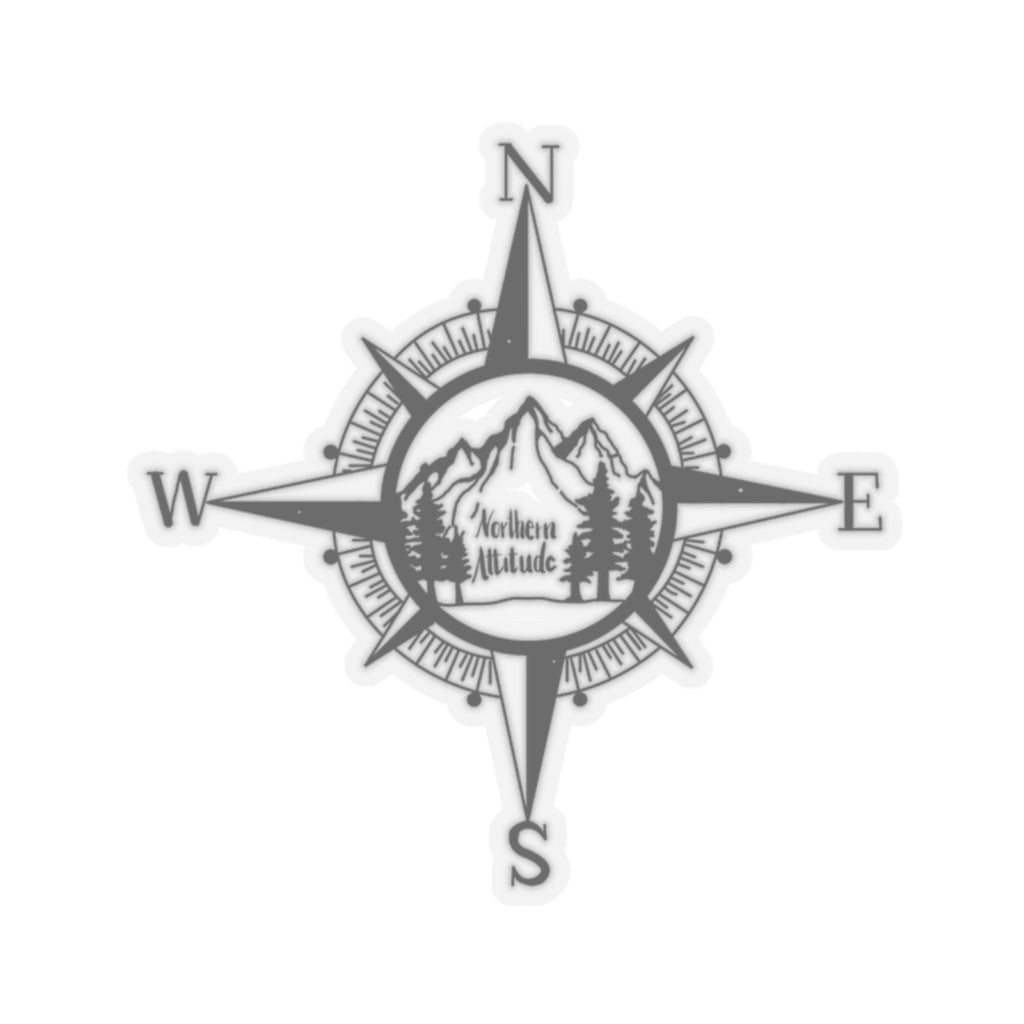 Northern Attitude Compass Rose Music Sticker Original Hand Drawn Decal