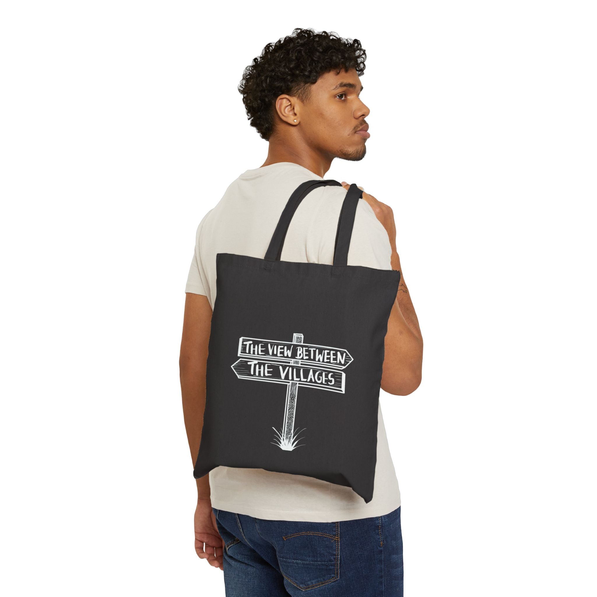 The View Bet The Villages Road Sign Tote Original Hand Drawn Bag