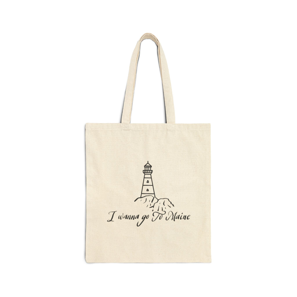 I Wanna Go To Maine New England Tote Original Hand Drawn Bag