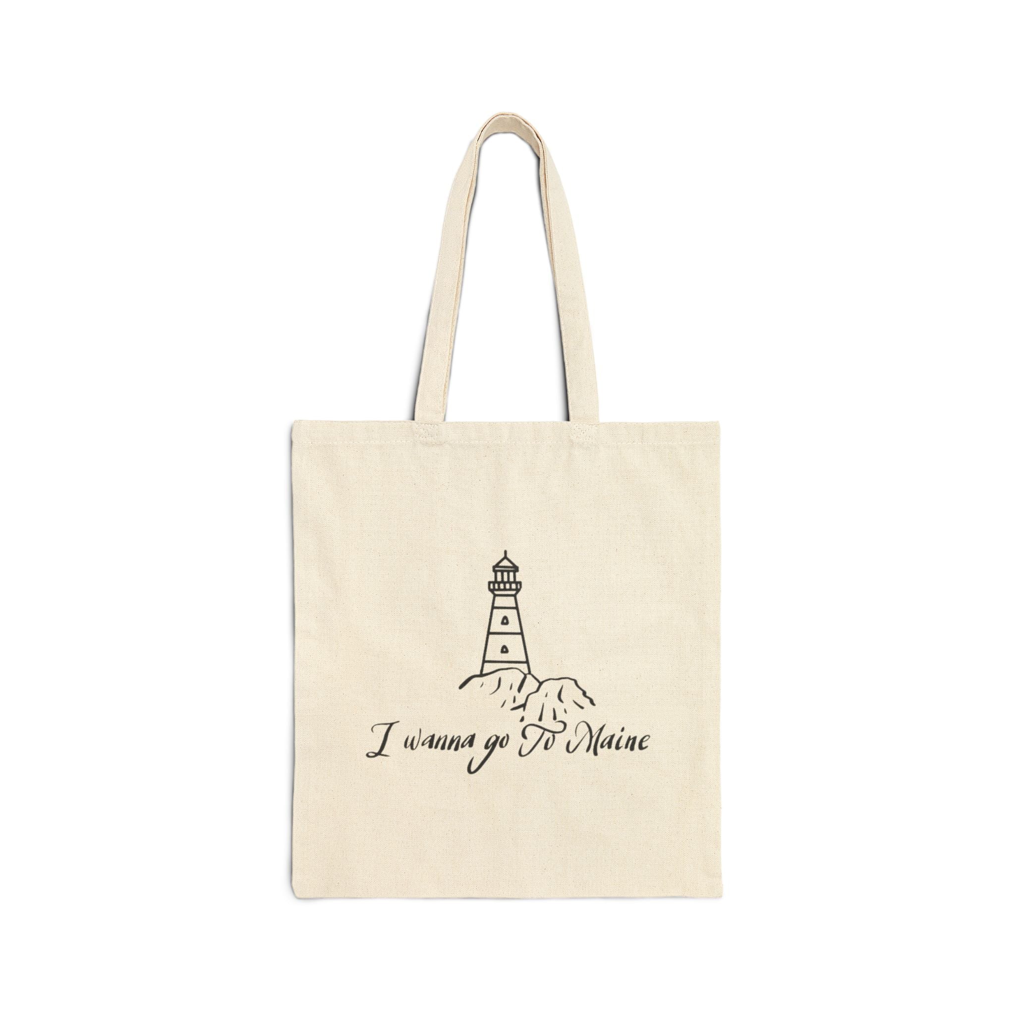 I Wanna Go To Maine New England Tote Original Hand Drawn Bag