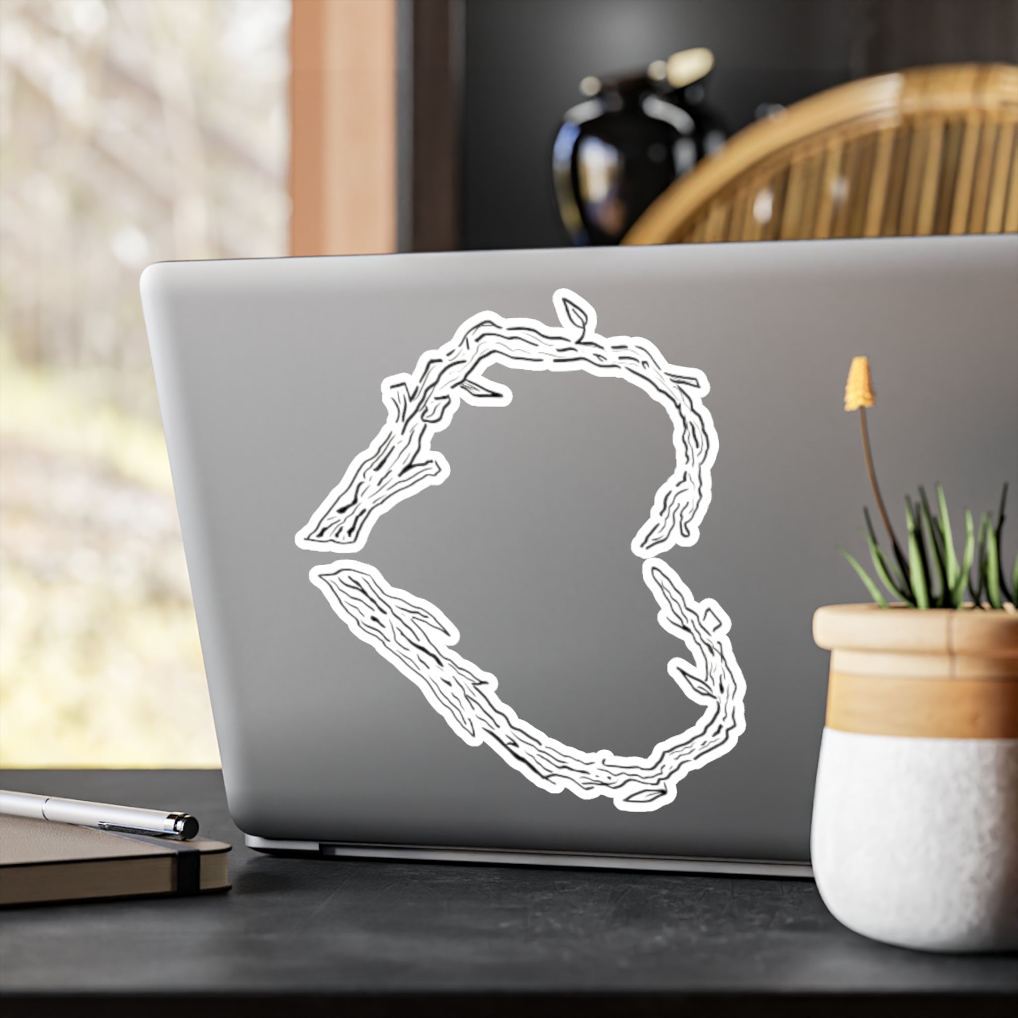 Heart of Sticks Sticker Original Hand Drawn Decal