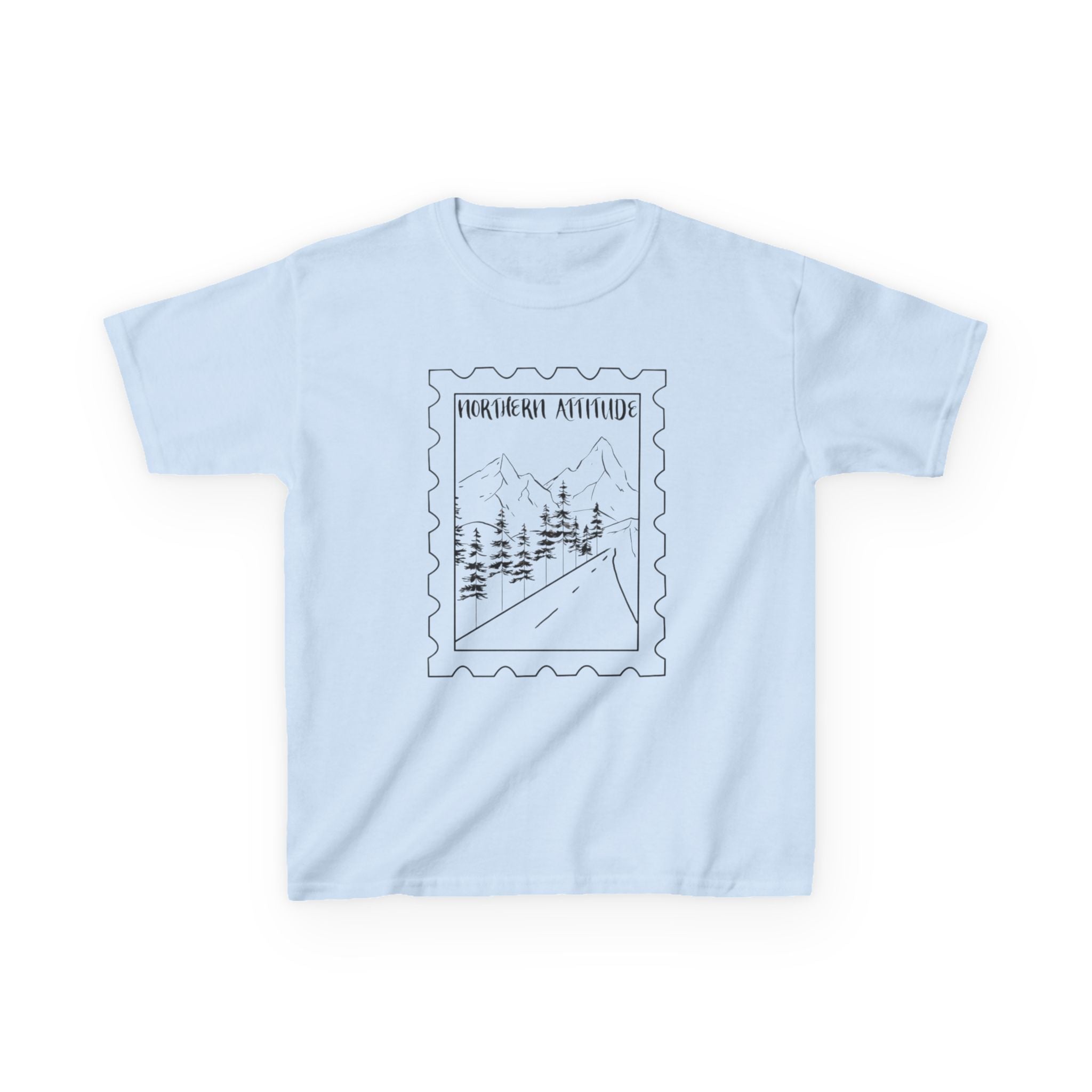 New England Northern Attitude Stamp Youth Tshirt Original Hand Drawn Tee