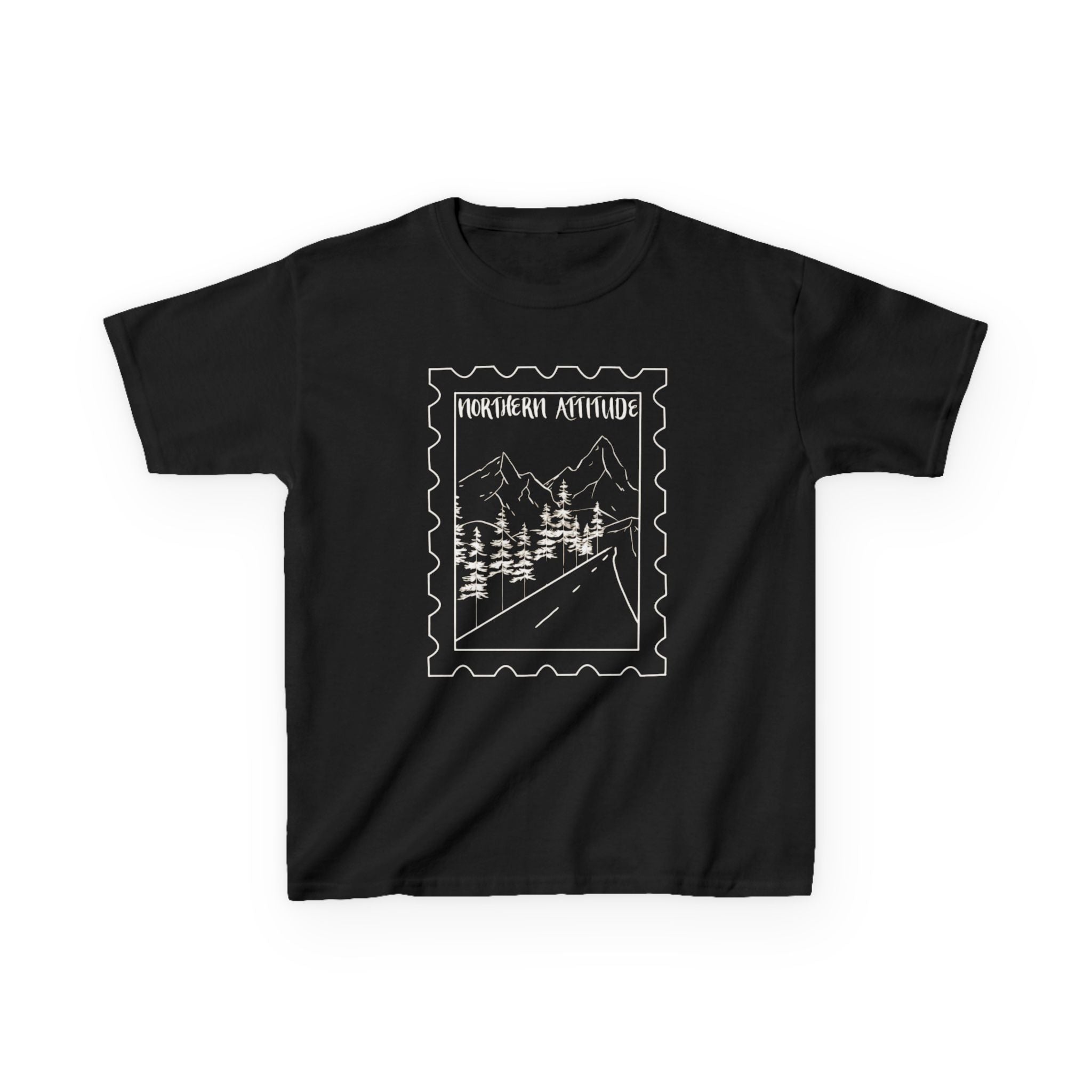 New England Northern Attitude Stamp Youth Tshirt Original Hand Drawn Tee