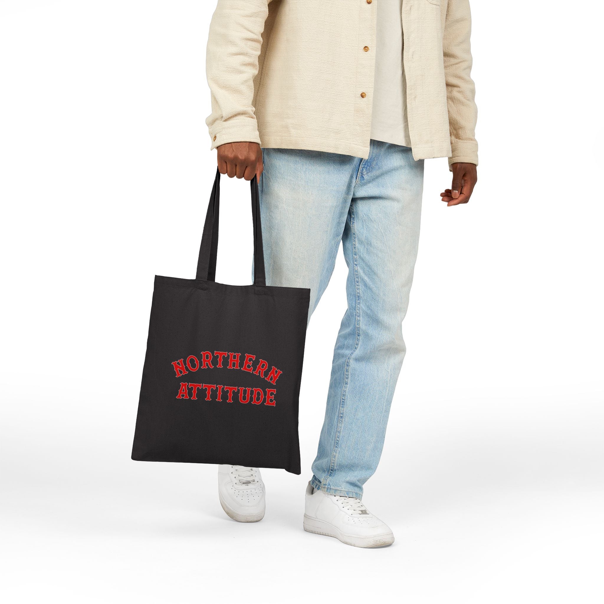 A New Englander's Northern Attitude Tote Original Hand Drawn Bag