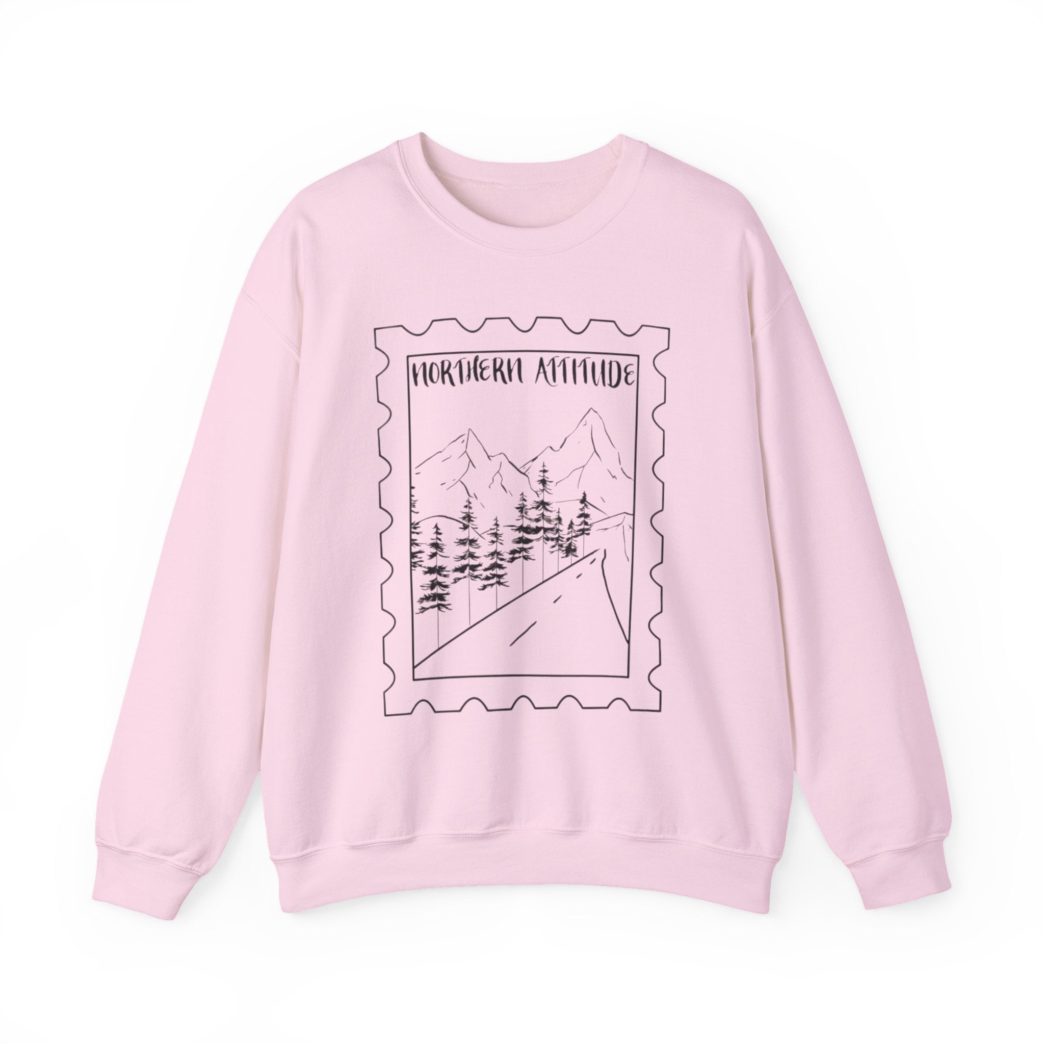 New England Northern Attitude Stamp Merch Crewneck Original Hand Drawn Sweatshirt