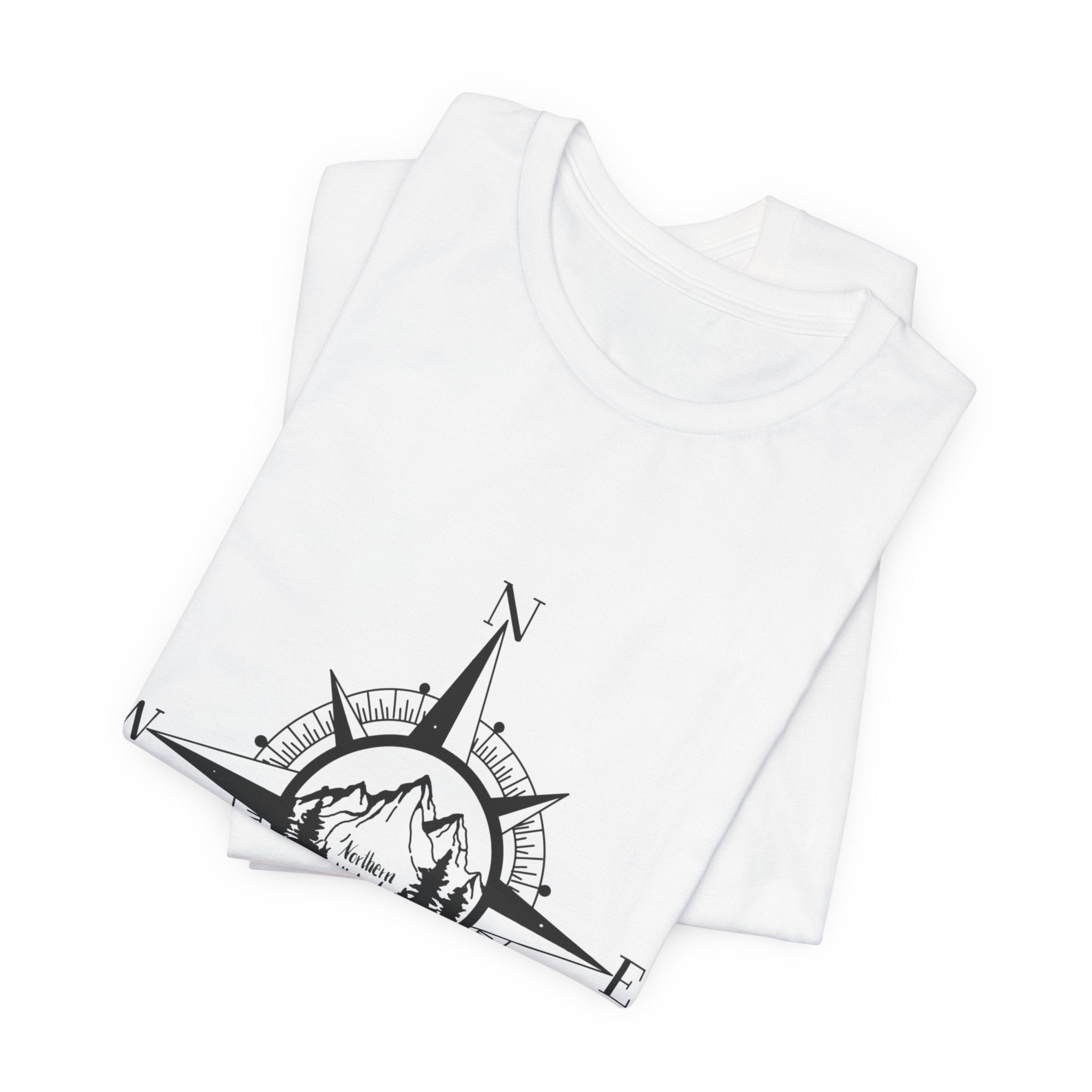 Northern Attitude Compass Rose Music Tee Original Hand Drawn Tshirt