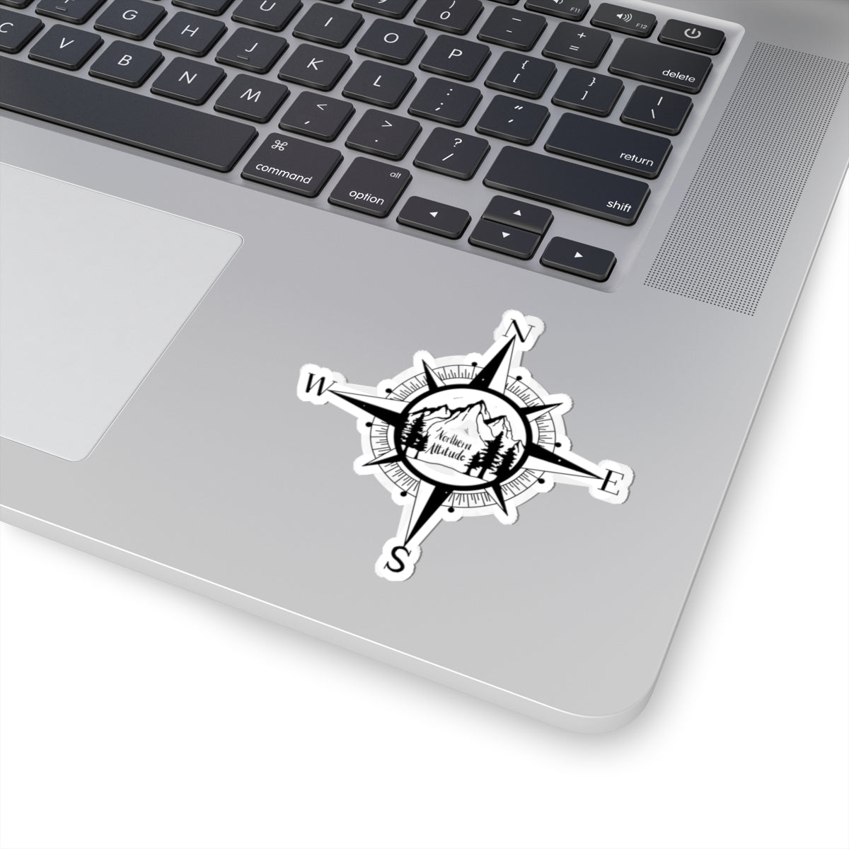 Northern Attitude Compass Rose Music Sticker Original Hand Drawn Decal