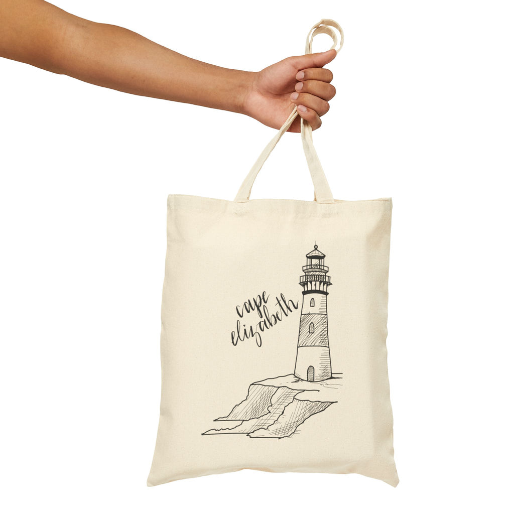 Cape Elizabeth Maine New England Tote Original Hand Drawn Bag