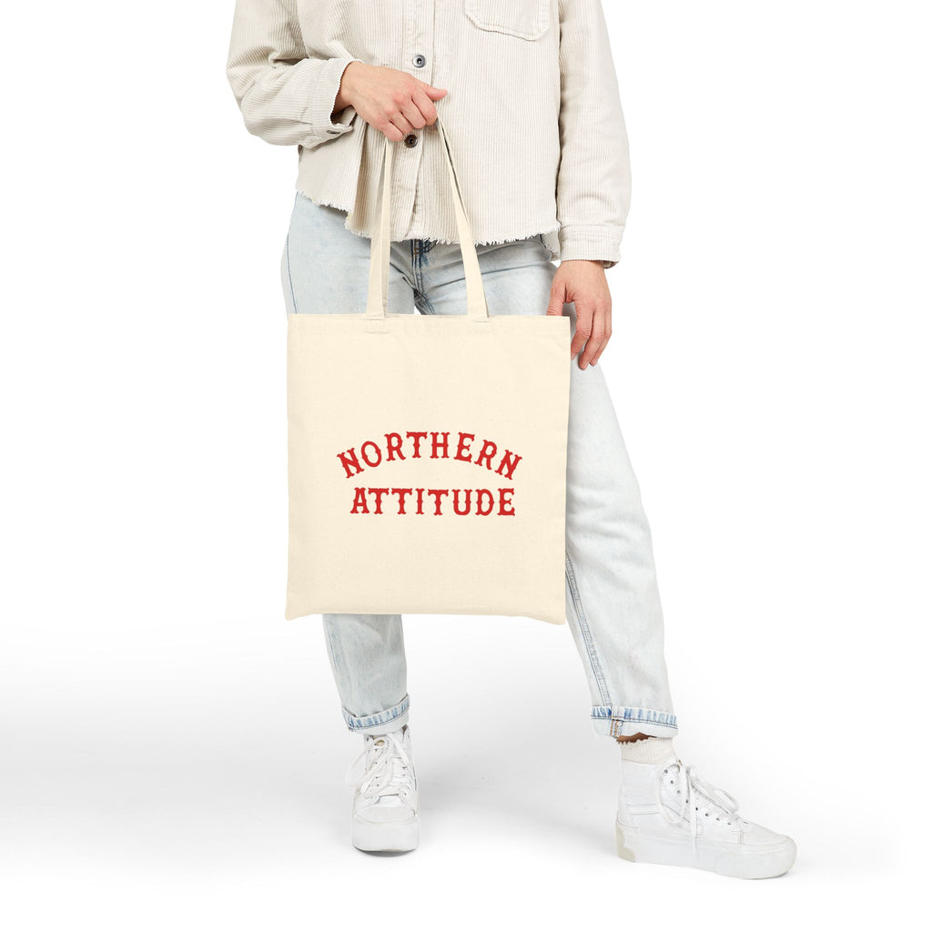 A New Englander's Northern Attitude Tote Original Hand Drawn Bag