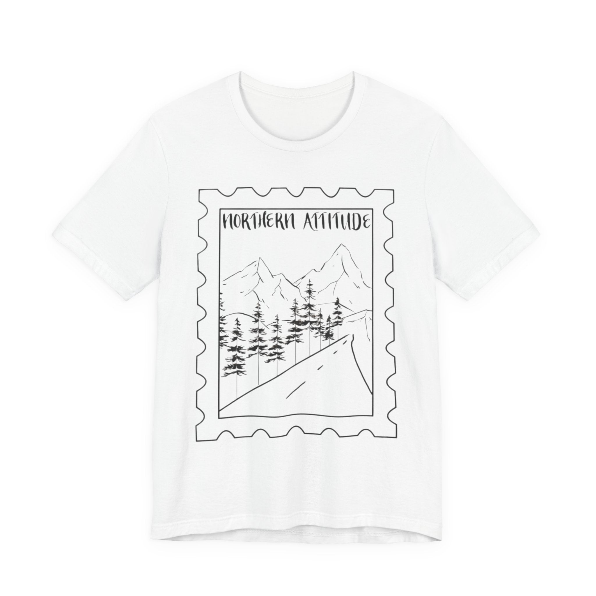 New England Northern Attitude Stamp Merch Unisex Tshirt Original Hand Drawn Tee