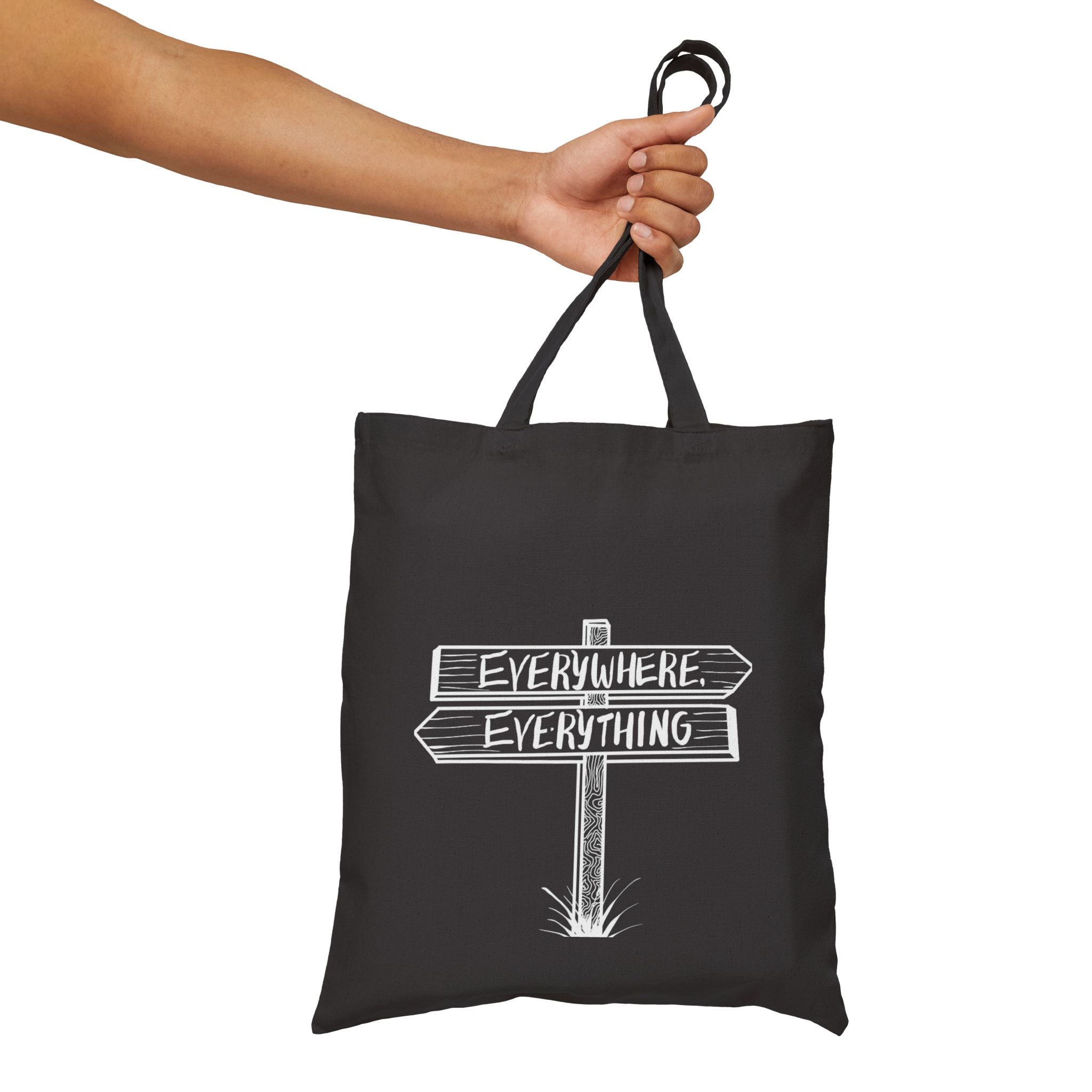Everywhere, Everything Road Sign Tote Original Hand Drawn Bag