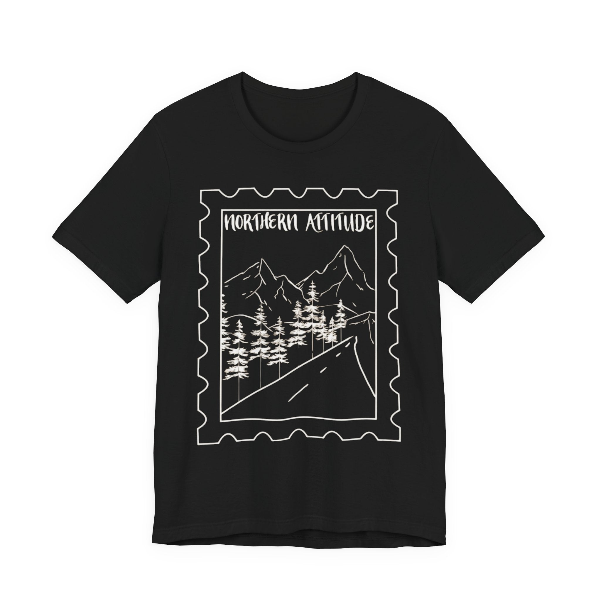 New England Northern Attitude Stamp Merch Unisex Tshirt Original Hand Drawn Tee