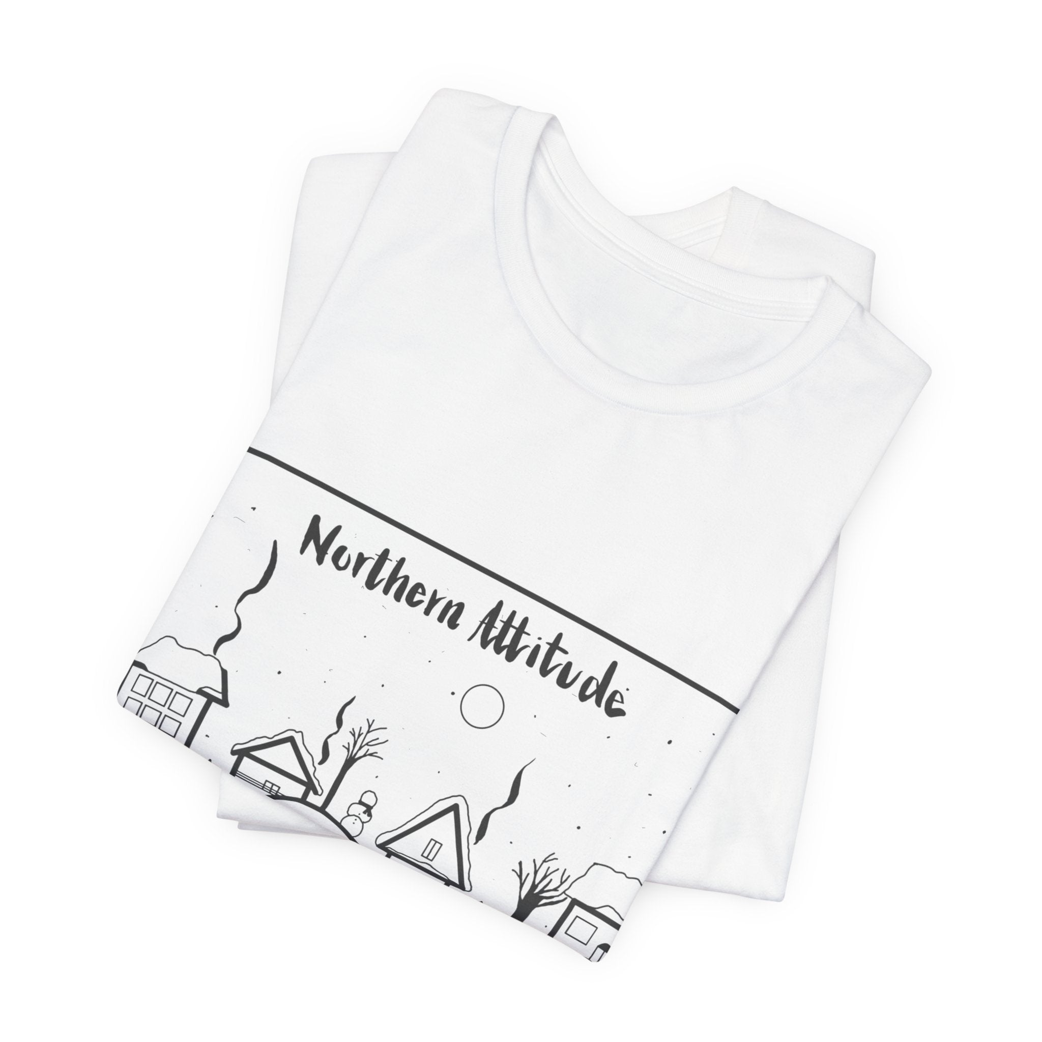 EXPRESS SHIPPING Northern Attitude, NE Inspired Tee Original Hand Drawn Tshirt