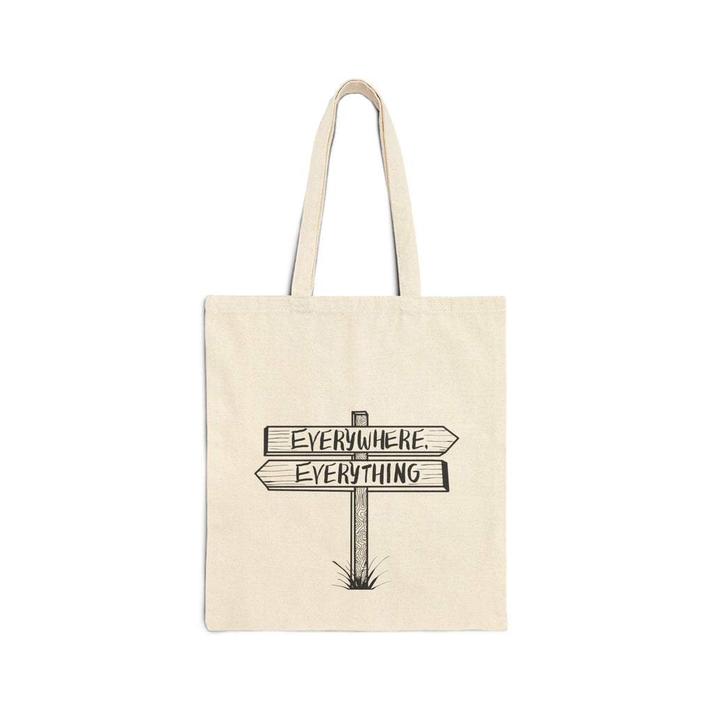 Everywhere, Everything Road Sign Tote Original Hand Drawn Bag
