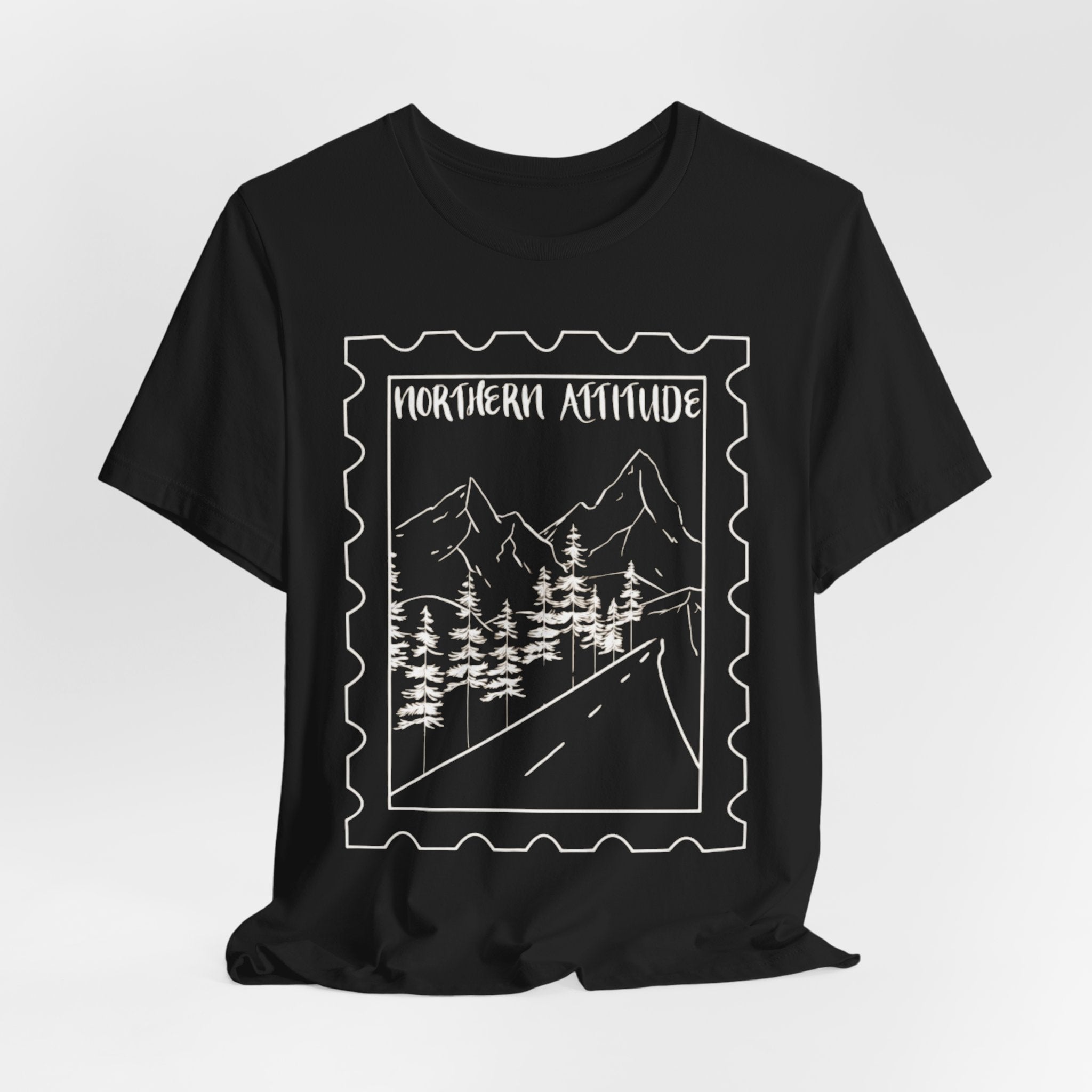 New England Northern Attitude Stamp Merch Unisex Tshirt Original Hand Drawn Tee