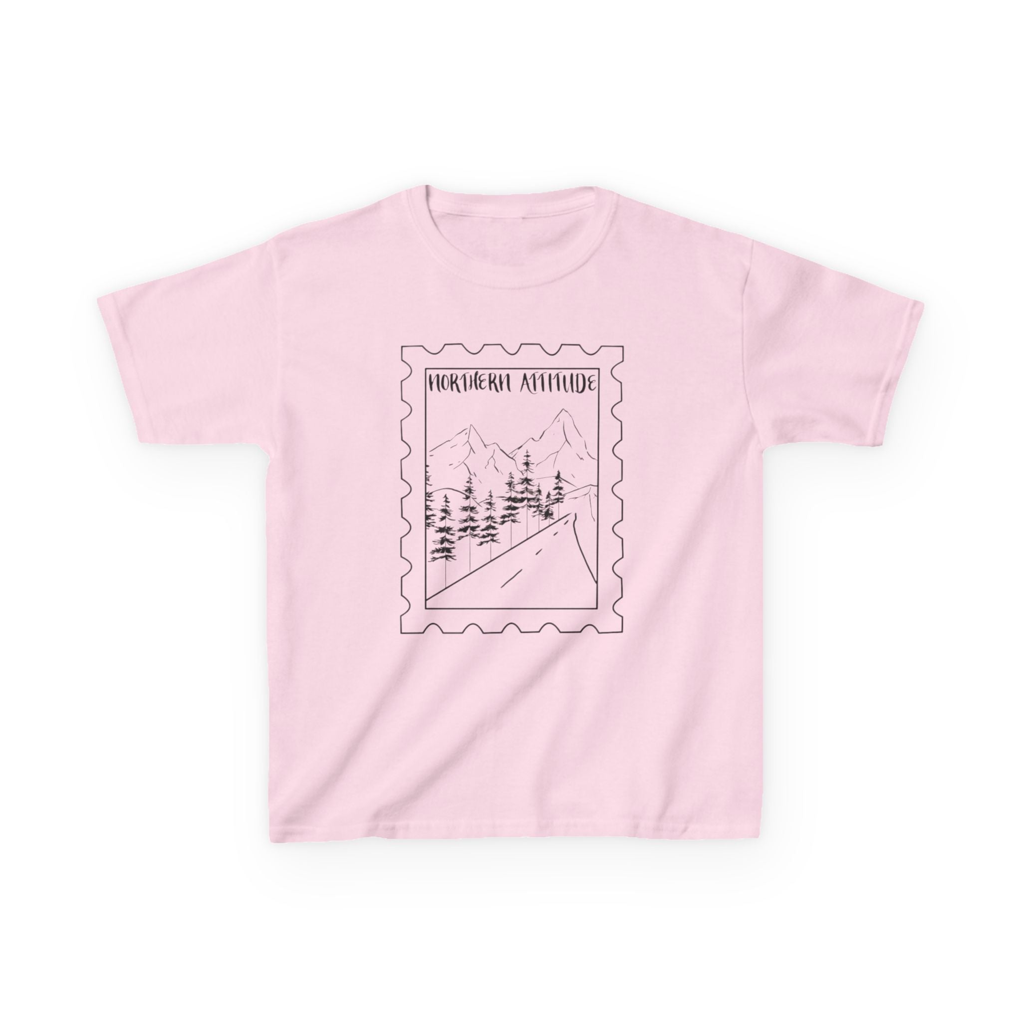 New England Northern Attitude Stamp Youth Tshirt Original Hand Drawn Tee
