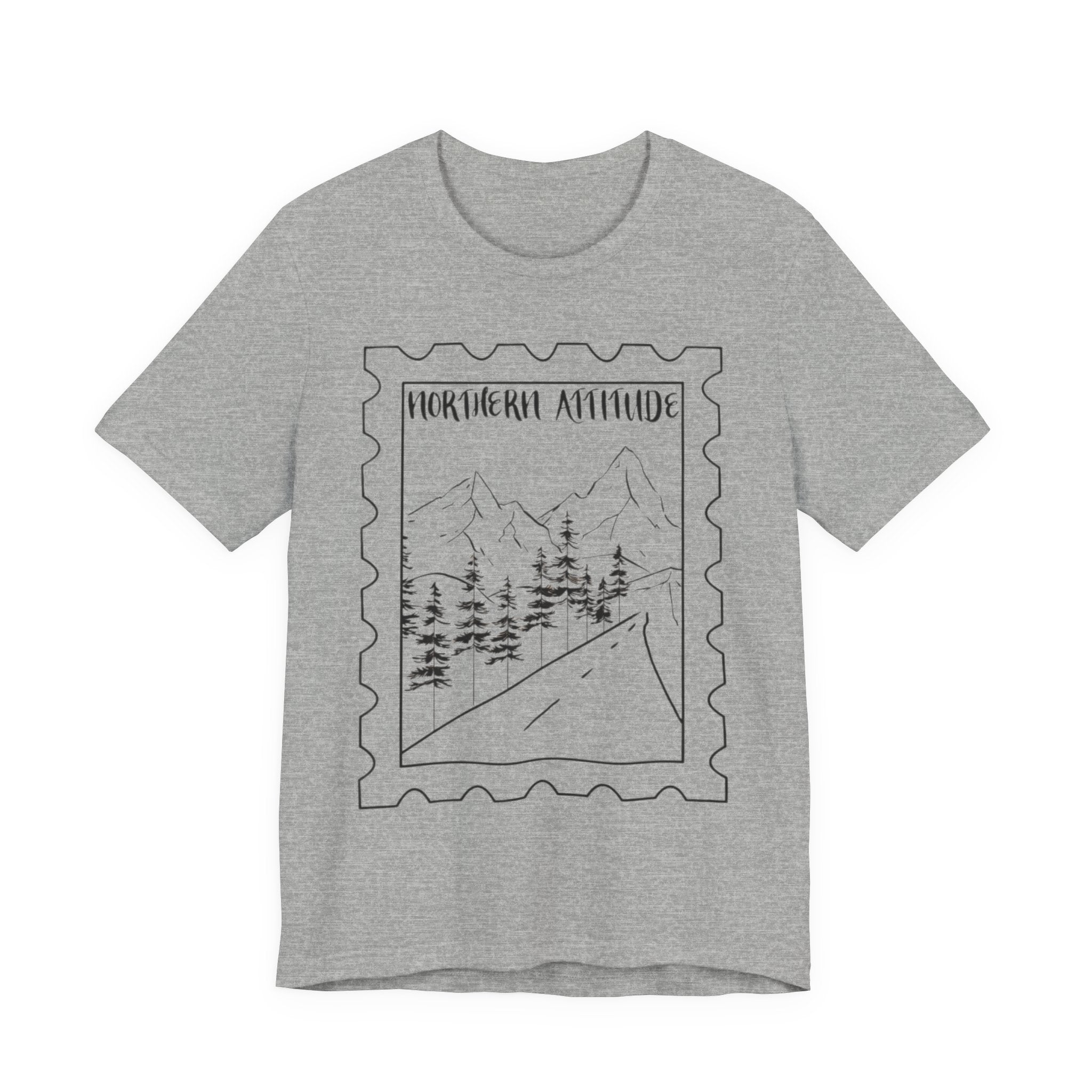 New England Northern Attitude Stamp Merch Unisex Tshirt Original Hand Drawn Tee