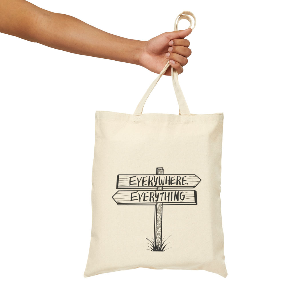 Everywhere, Everything Road Sign Tote Original Hand Drawn Bag