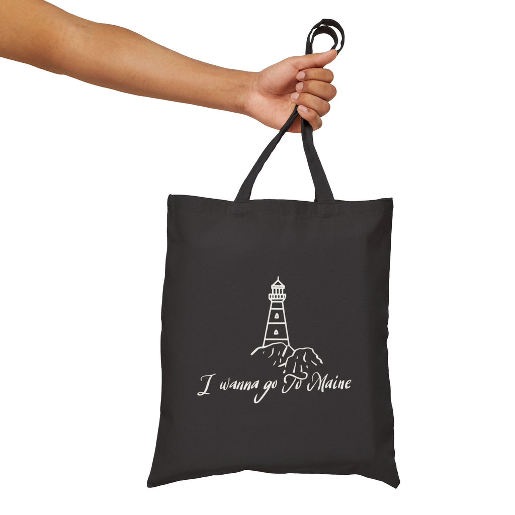 I Wanna Go To Maine New England Tote Original Hand Drawn Bag