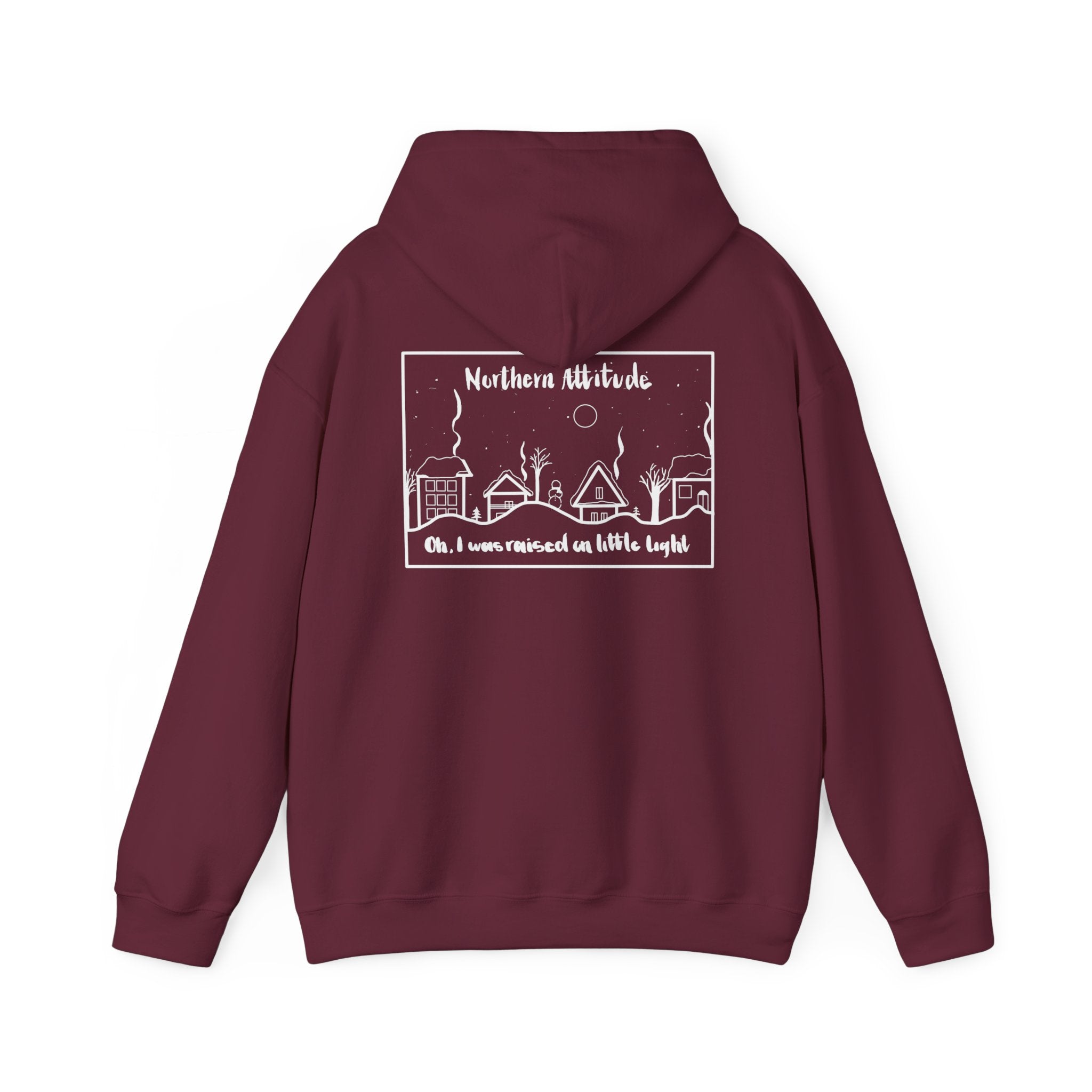 Northern Attitude New England Funny Humor Hoodie Original Hand Drawn Sweatshirt