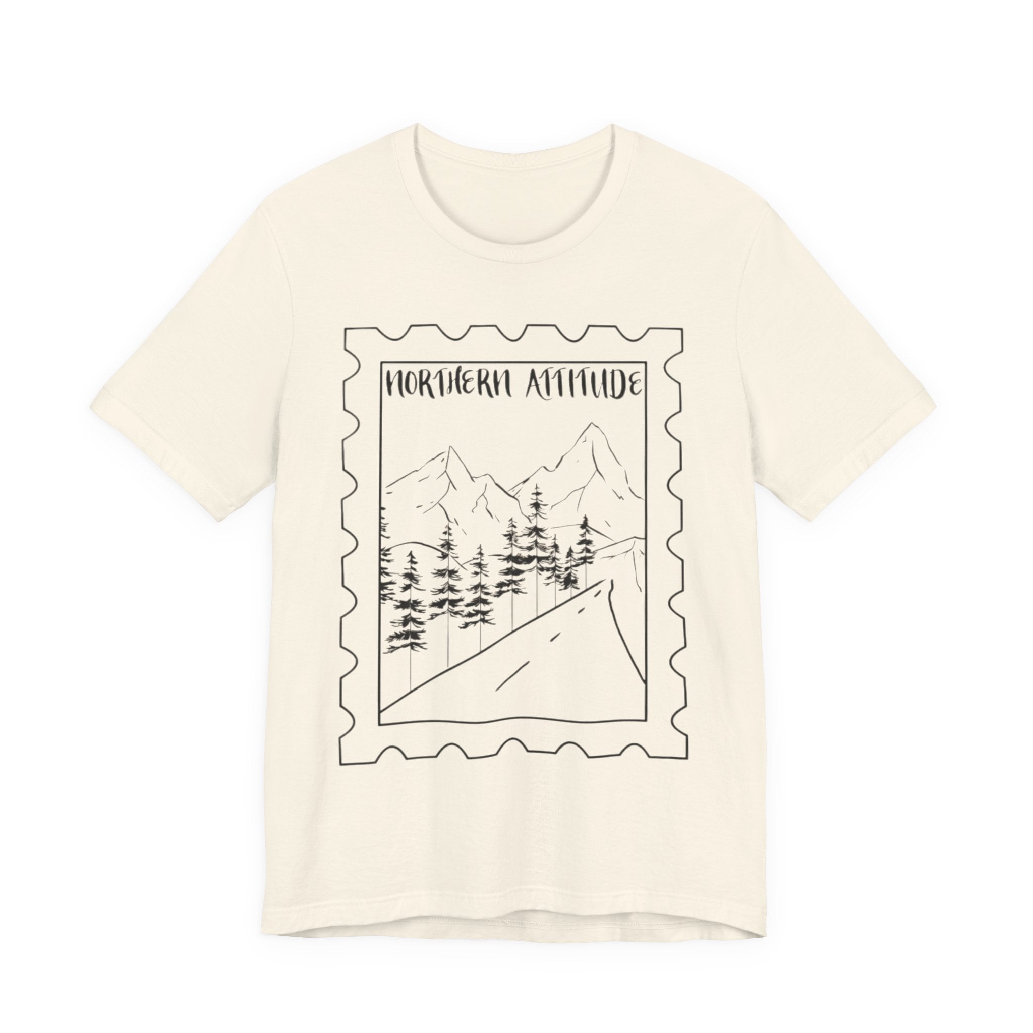 New England Northern Attitude Stamp Merch Unisex Tshirt Original Hand Drawn Tee