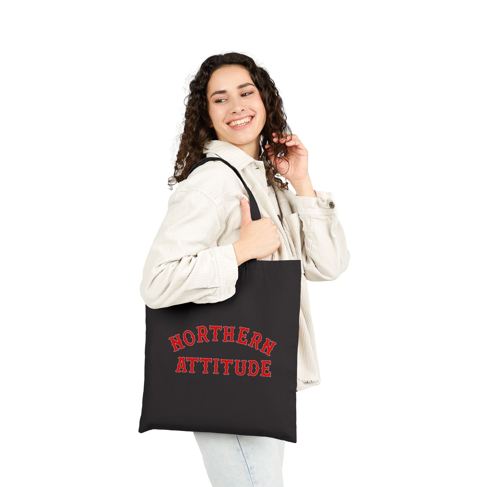 A New Englander's Northern Attitude Tote Original Hand Drawn Bag