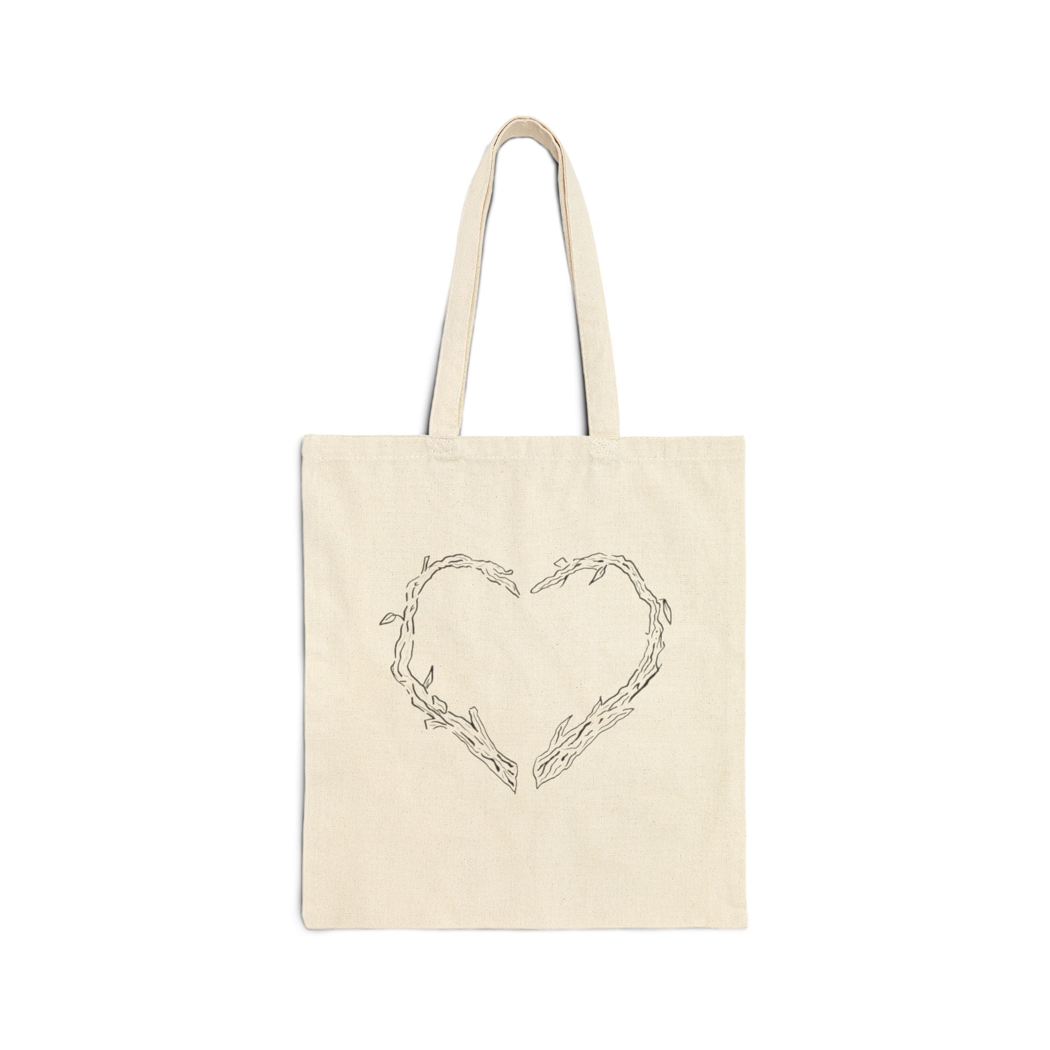 Heart of Sticks Tote Original Hand Drawn Bag
