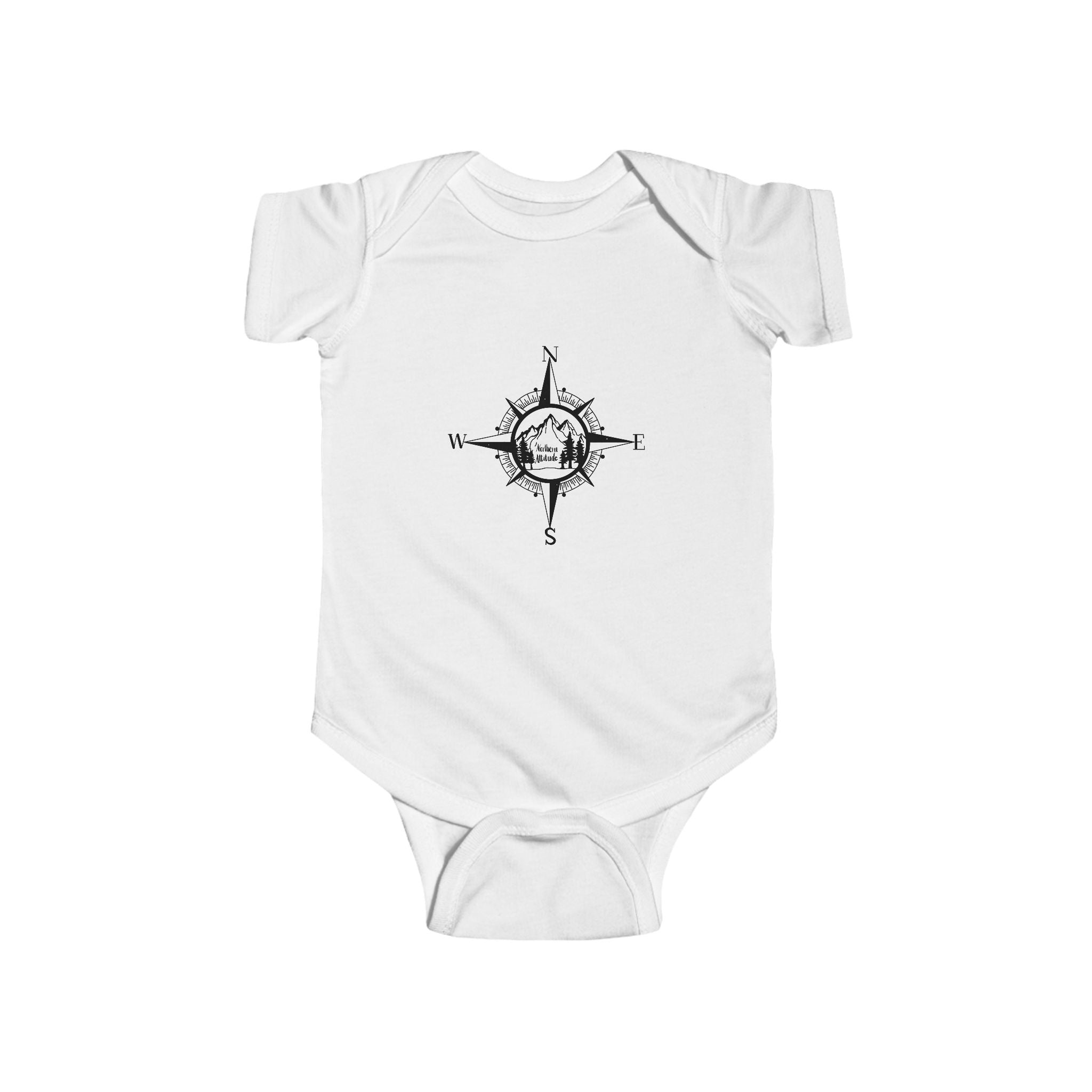 Northern Attitude Compass Rose Original Hand Drawn Onesie