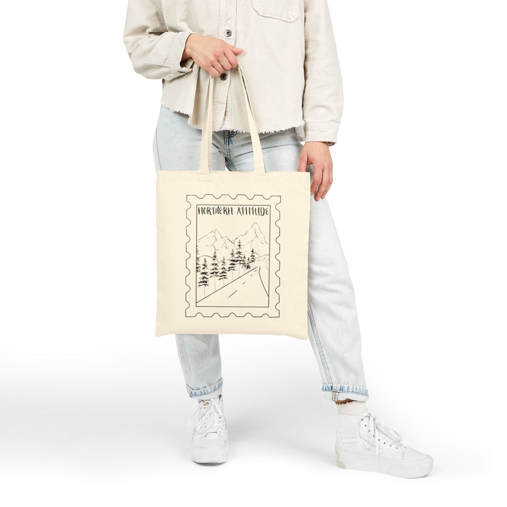 New England Northern Attitude Stamp Merch Bag Original Hand Drawn Tote